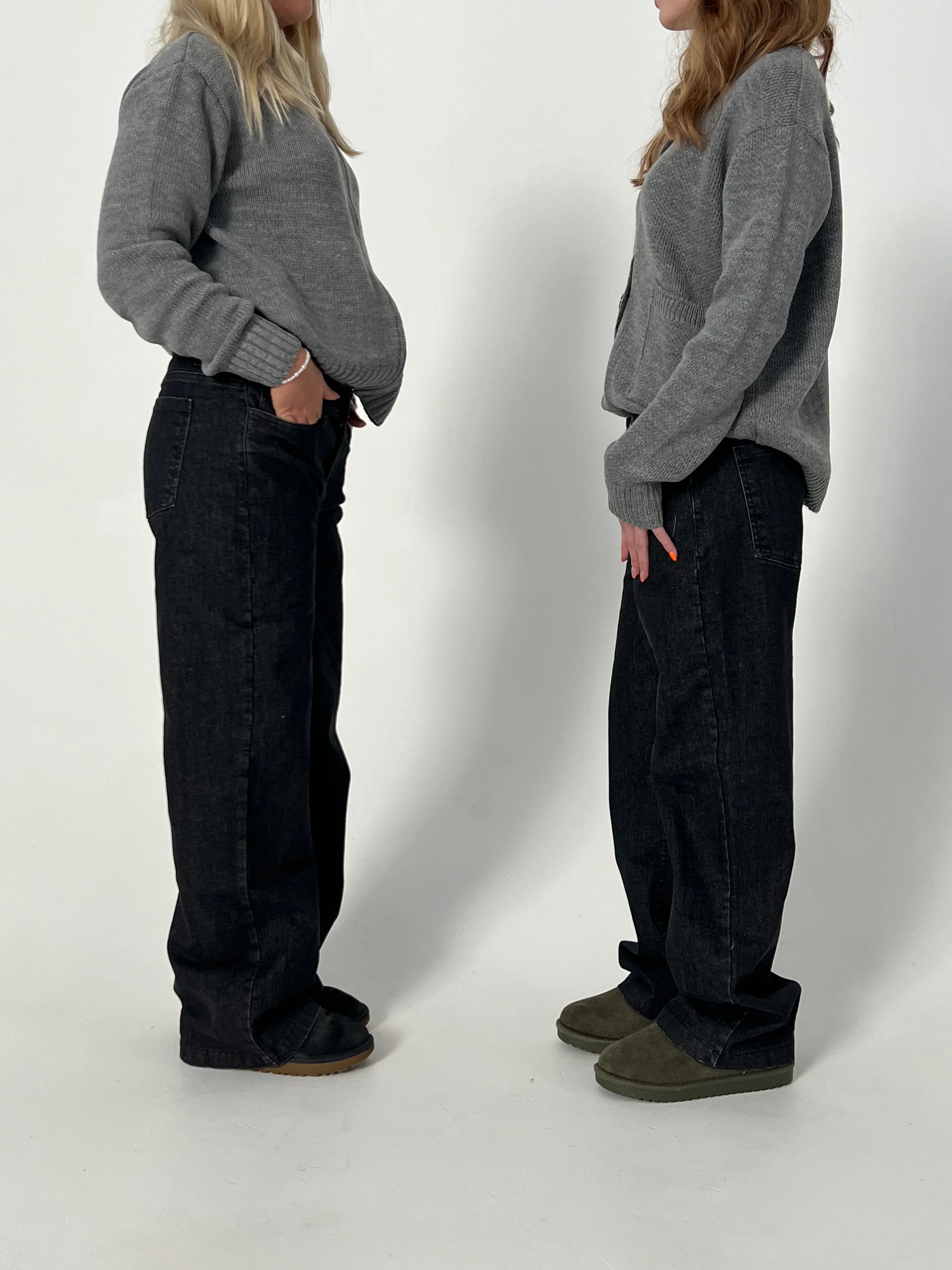 Nuna lavtaljede jeans - Sort - Image 5