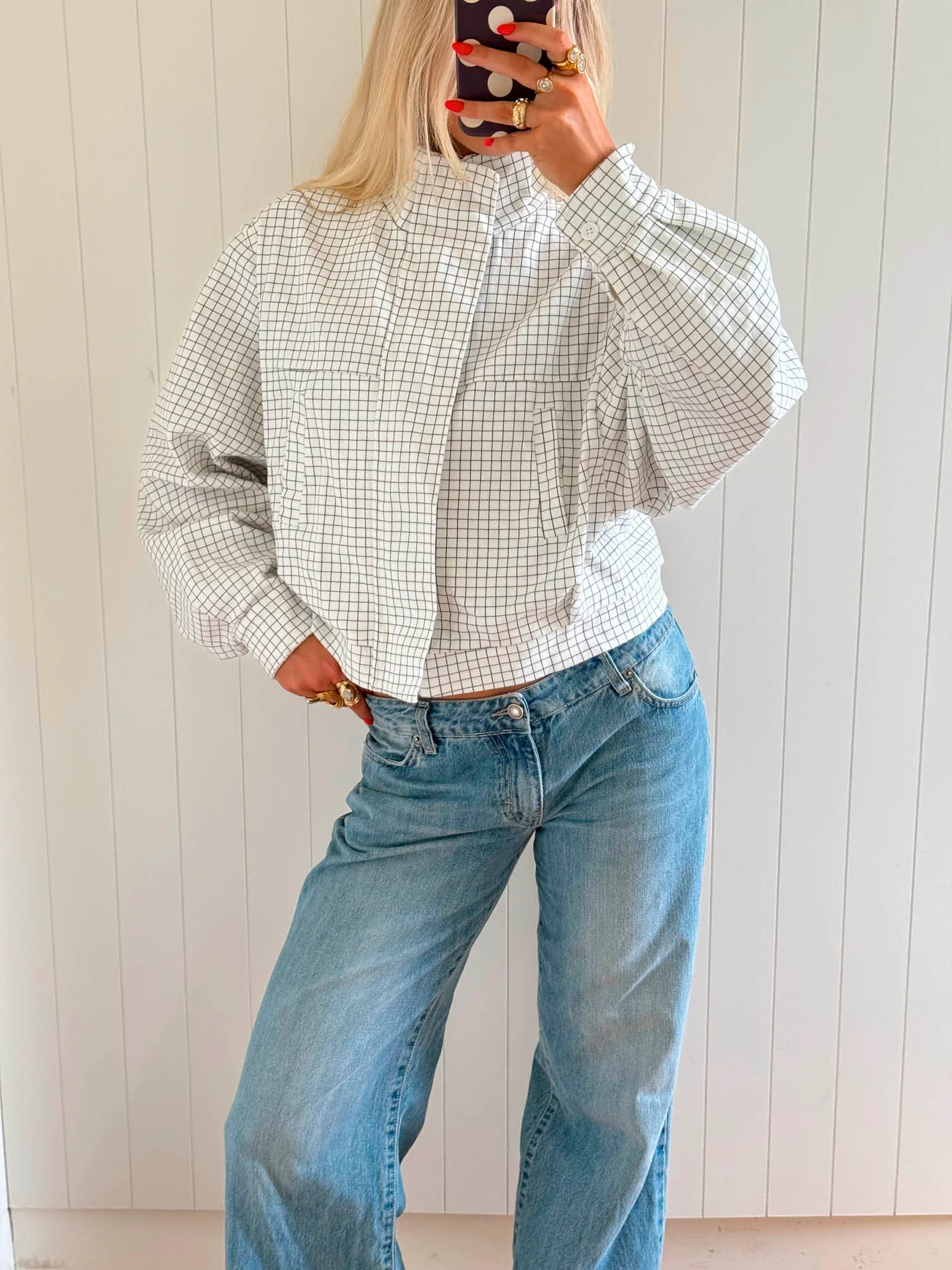 Scandivv jakke med tern - Hvid - Image 12