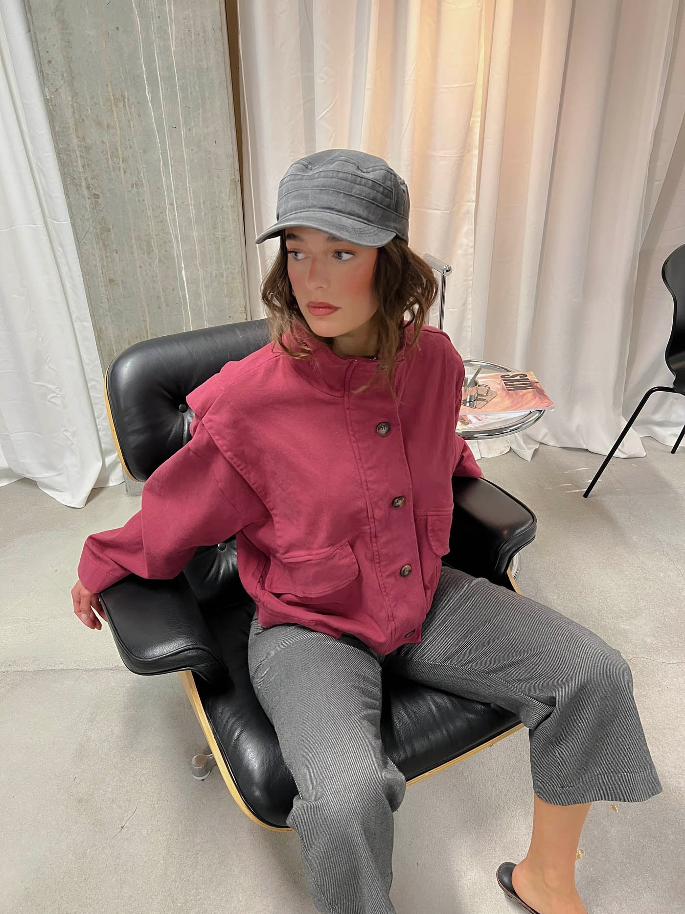 Seraphine jakke - Vinrød - Image 4