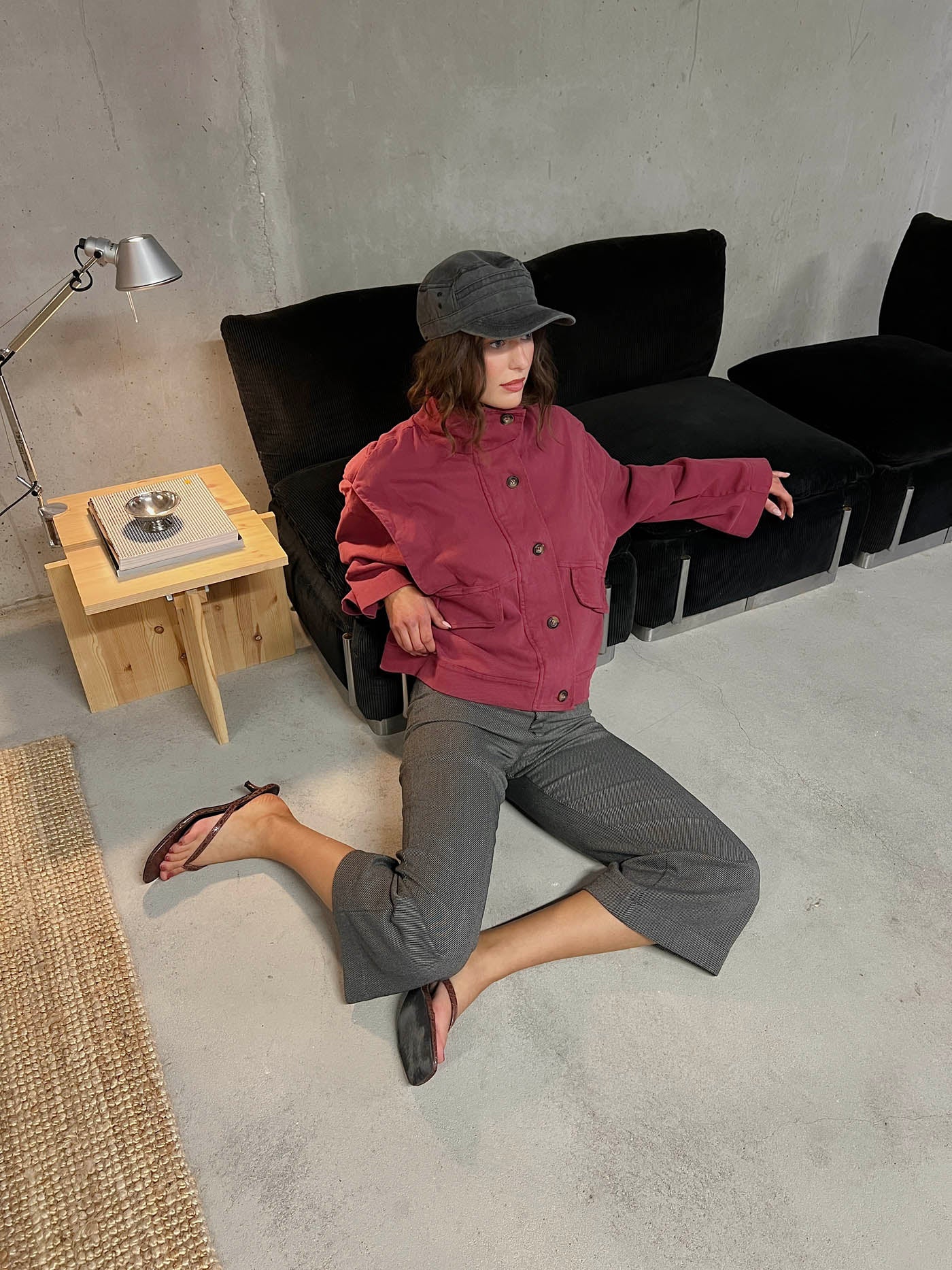 Seraphine jakke - Vinrød - Image 8