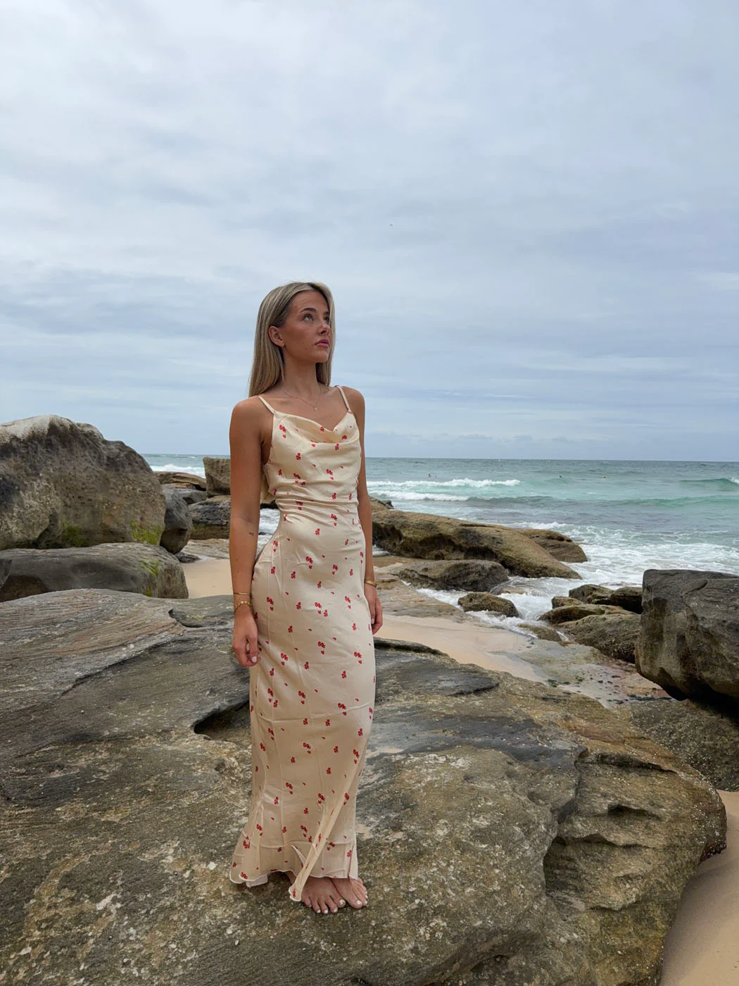 Juliana satinkjole - Guld - Image 6