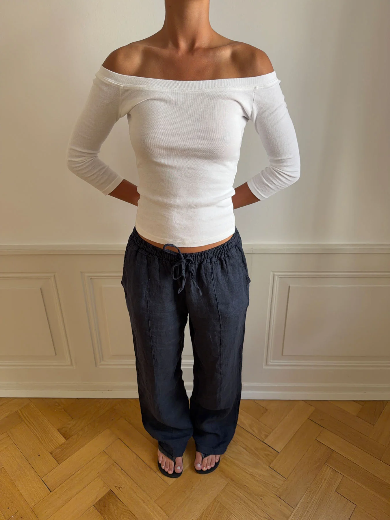 Signe hørbukser - blå - Image 9