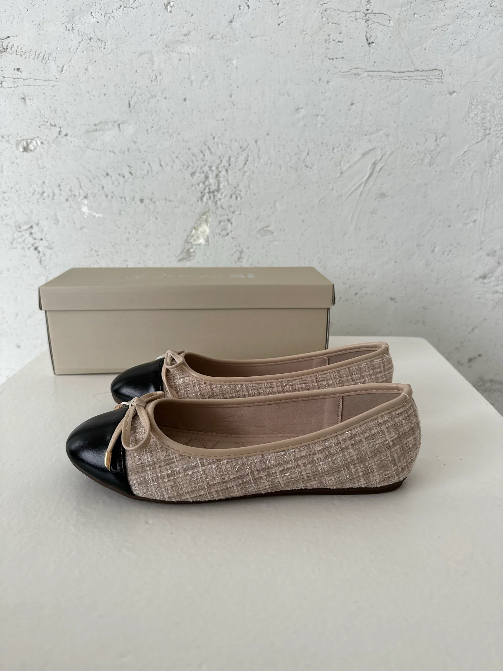 Cetinje ballerina sko med skøjfe - Beige - Image 7