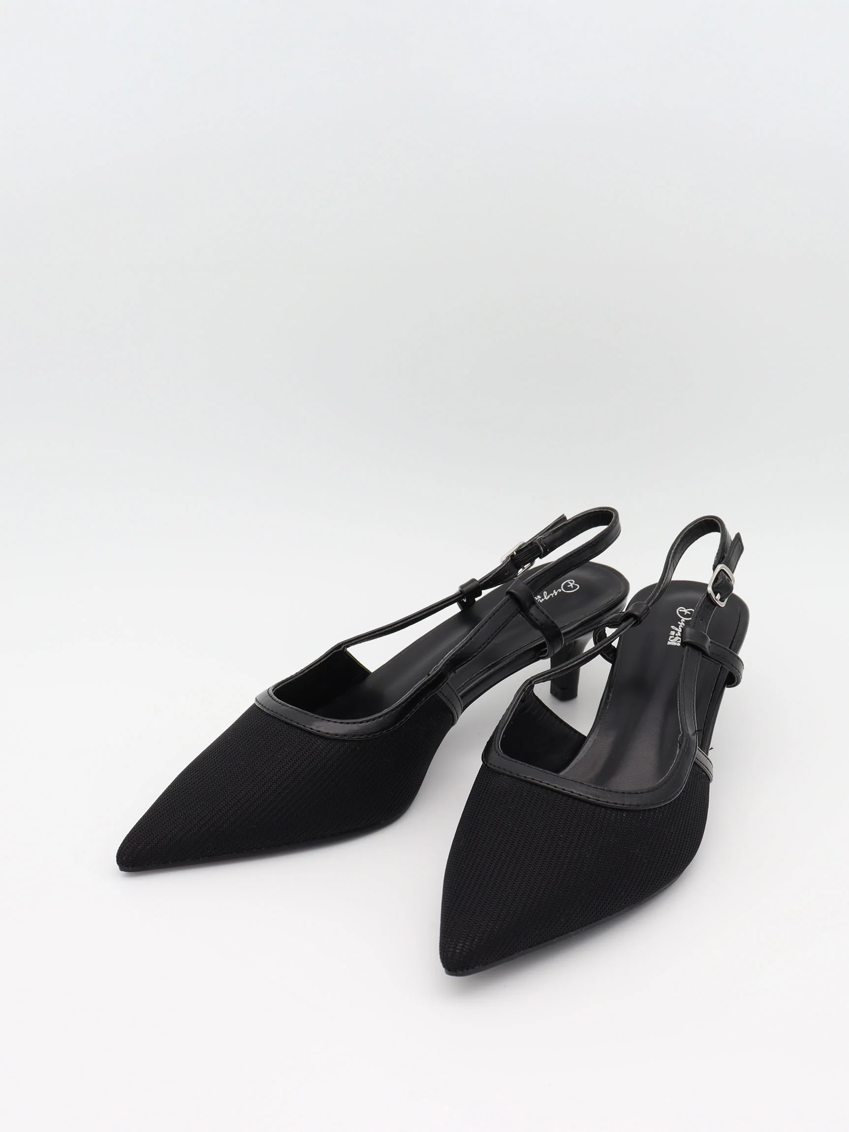 Suzanne slingback hæle med detaljer - Sort - Image 4