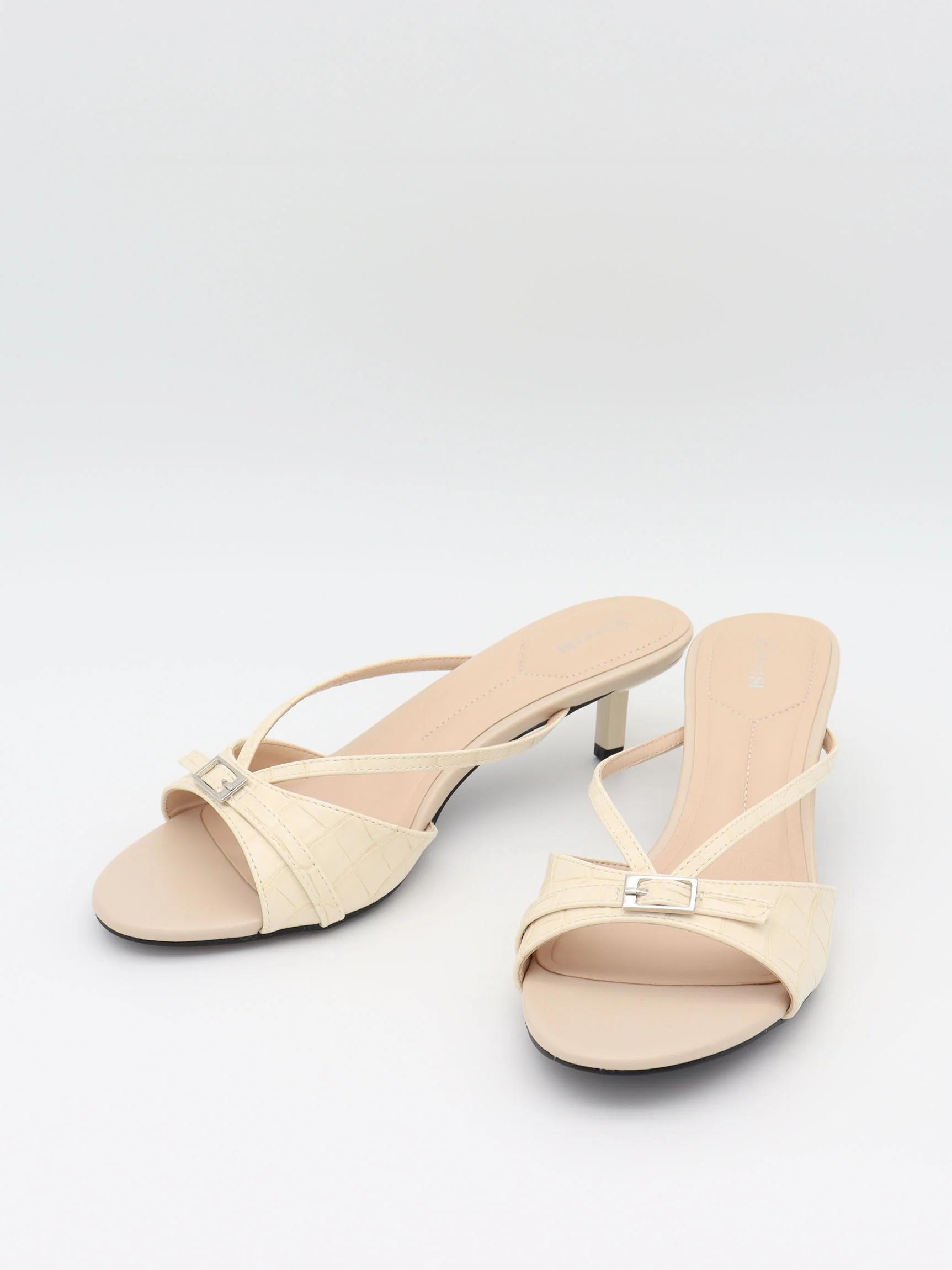 Teleo minihæle med spændedetalje - Beige - Image 5