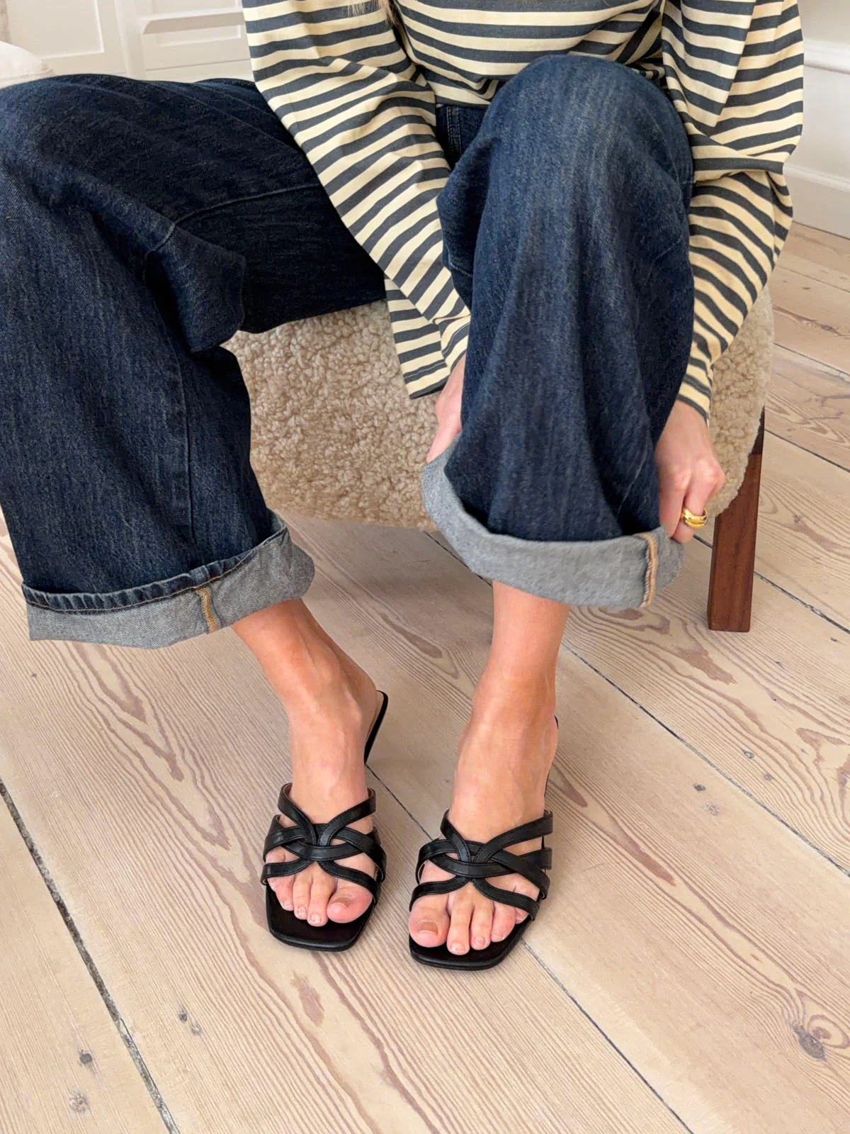 Pimkie sandaler med hæl - Sort - Image 8