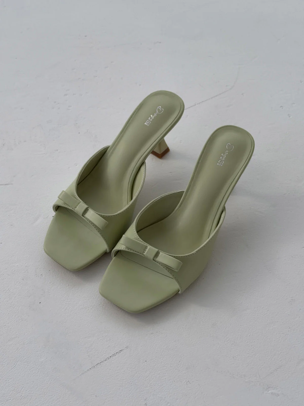 Pastella mules med sløjfe - Lysegrøn - Image 7
