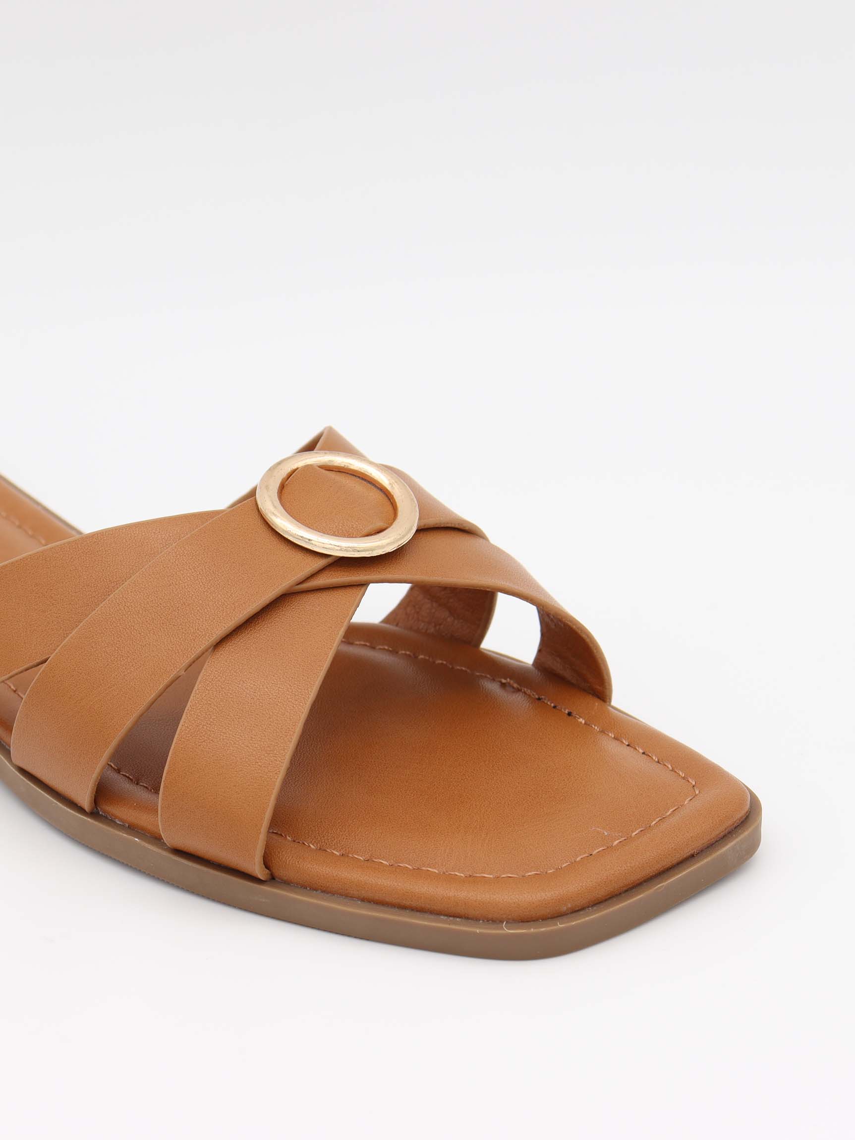 Tuja sandaler med spændedetalje - Brun - Image 3