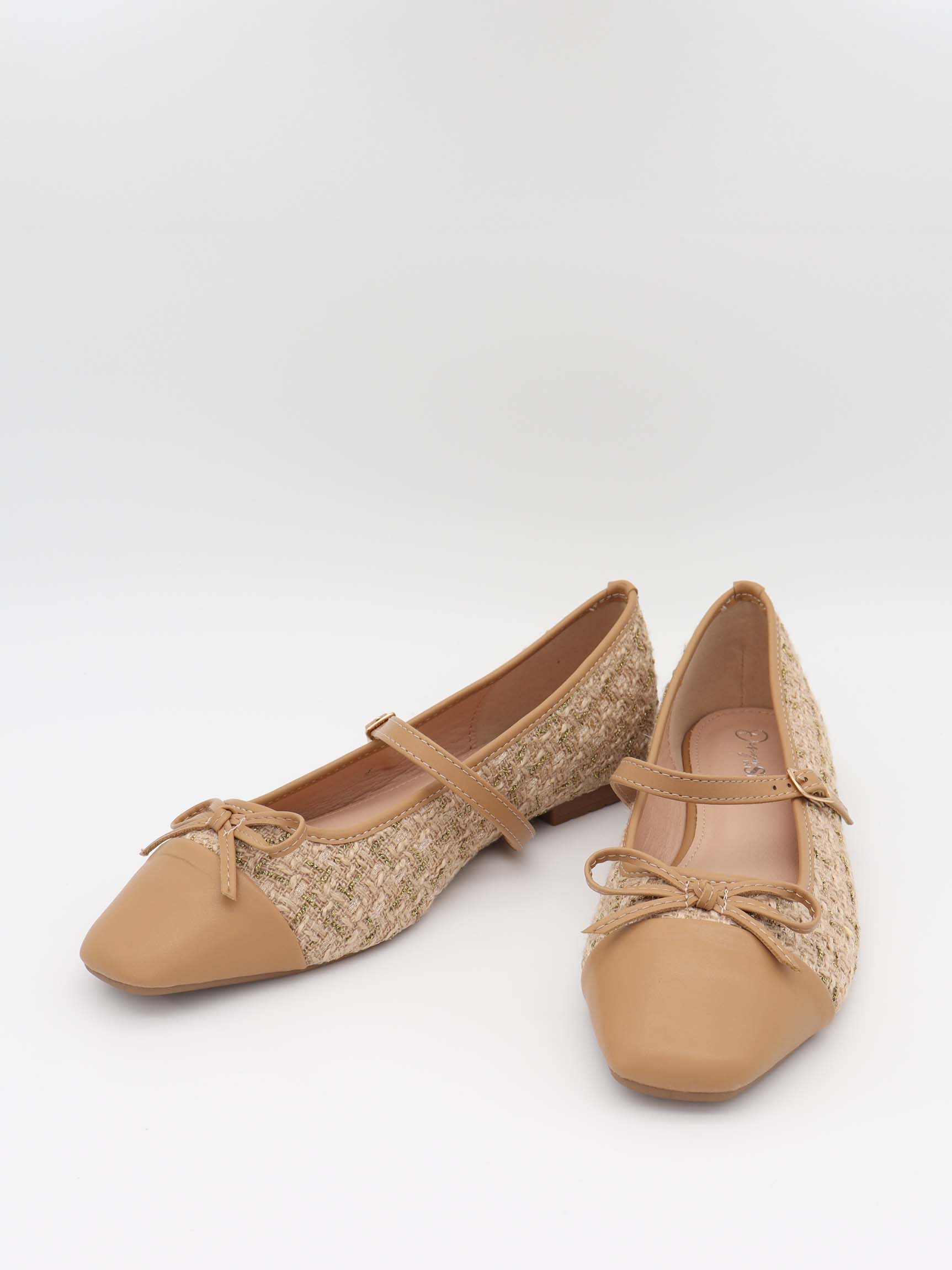 Cassadrina ballerinaer med detaljer - Beige - Image 2