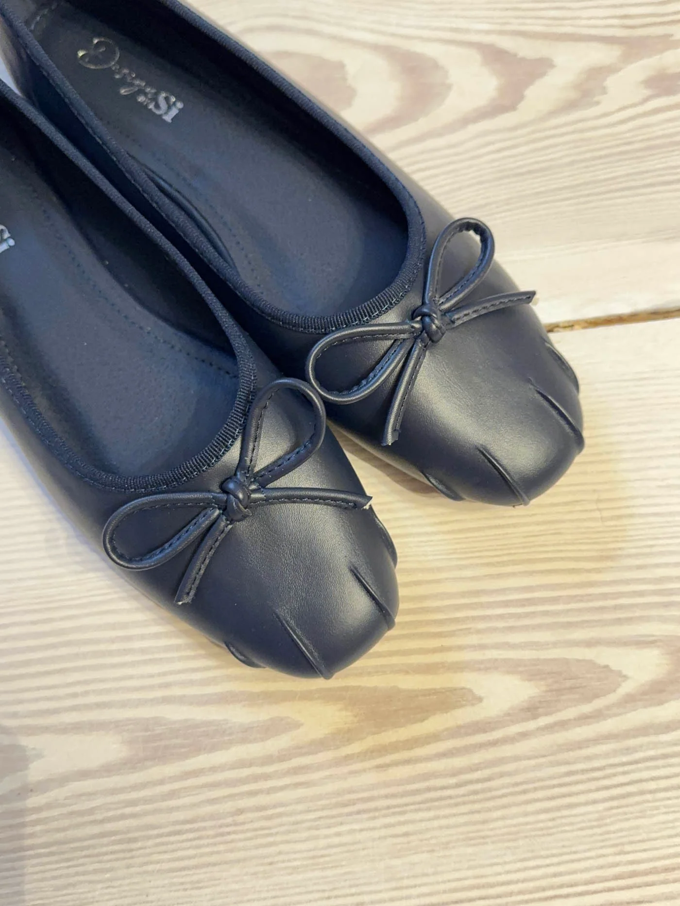 Eline ballerinaer med detaljer - Mørk Navy - Image 5