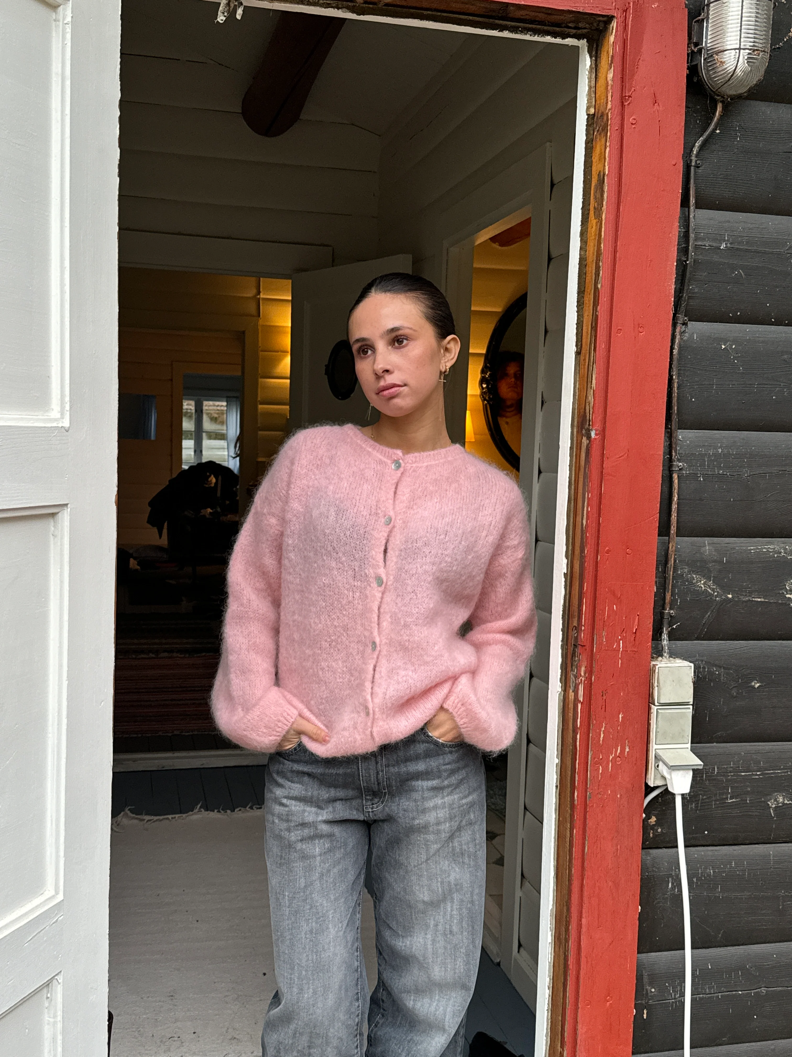 Jamilla mohair cardigan - Lyserød - Image 7