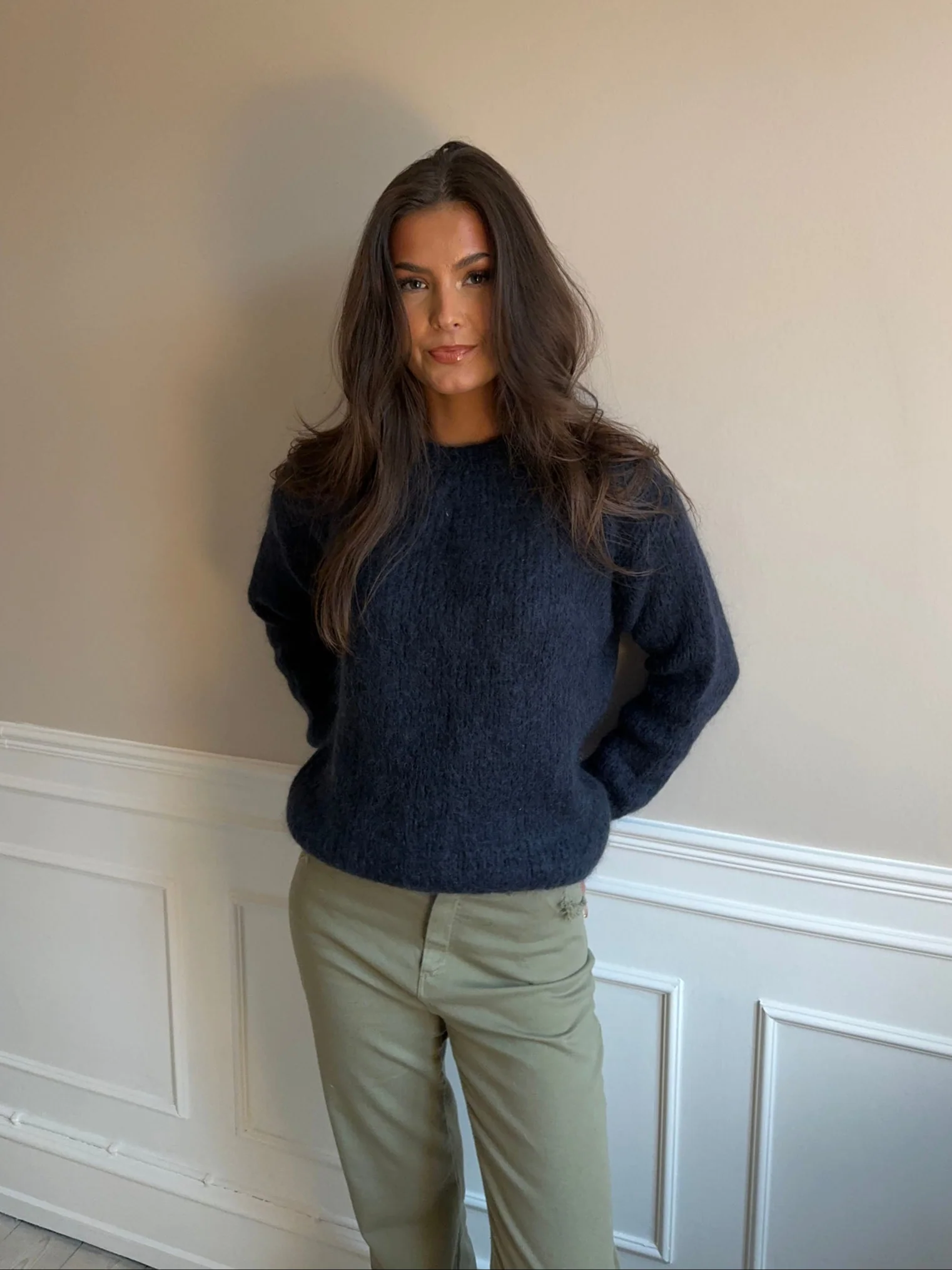 Genevieve striktrøje - Navy - Image 8