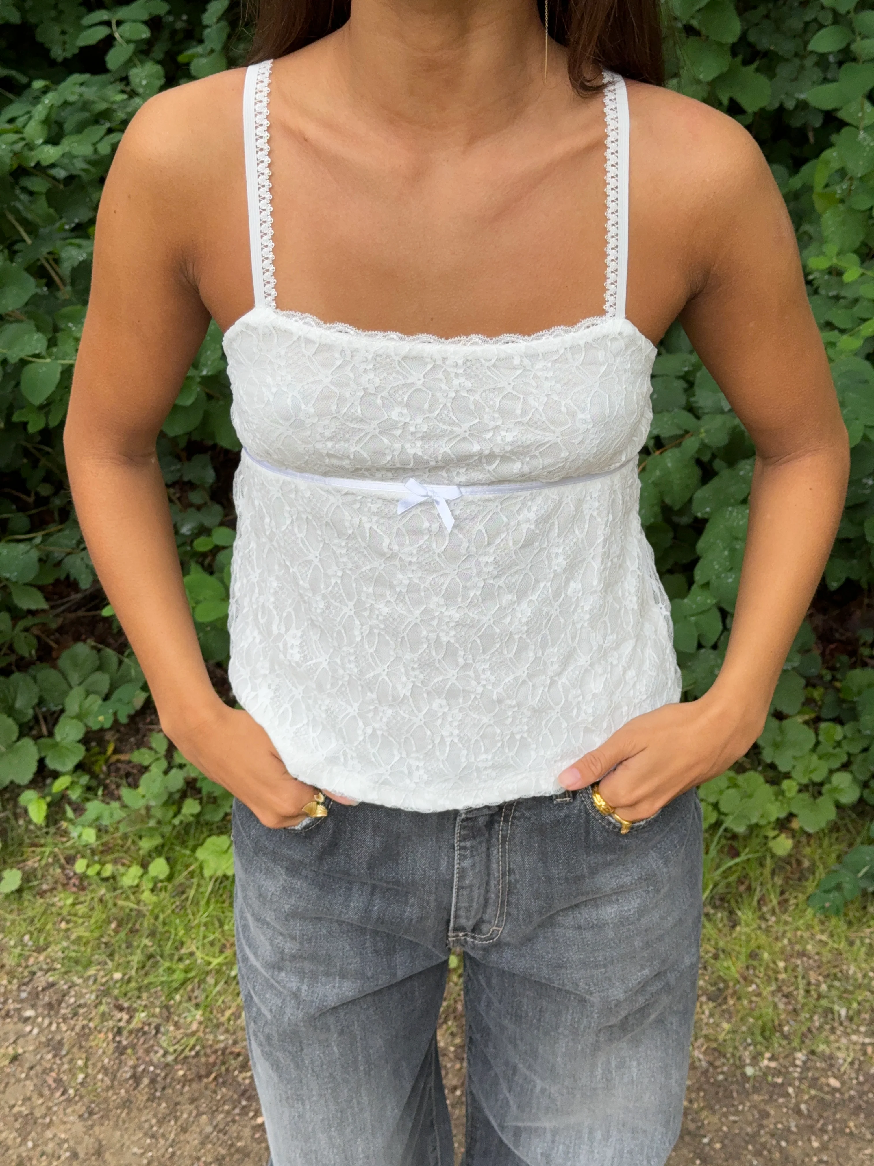 Bente blondetop - Hvid - Image 7
