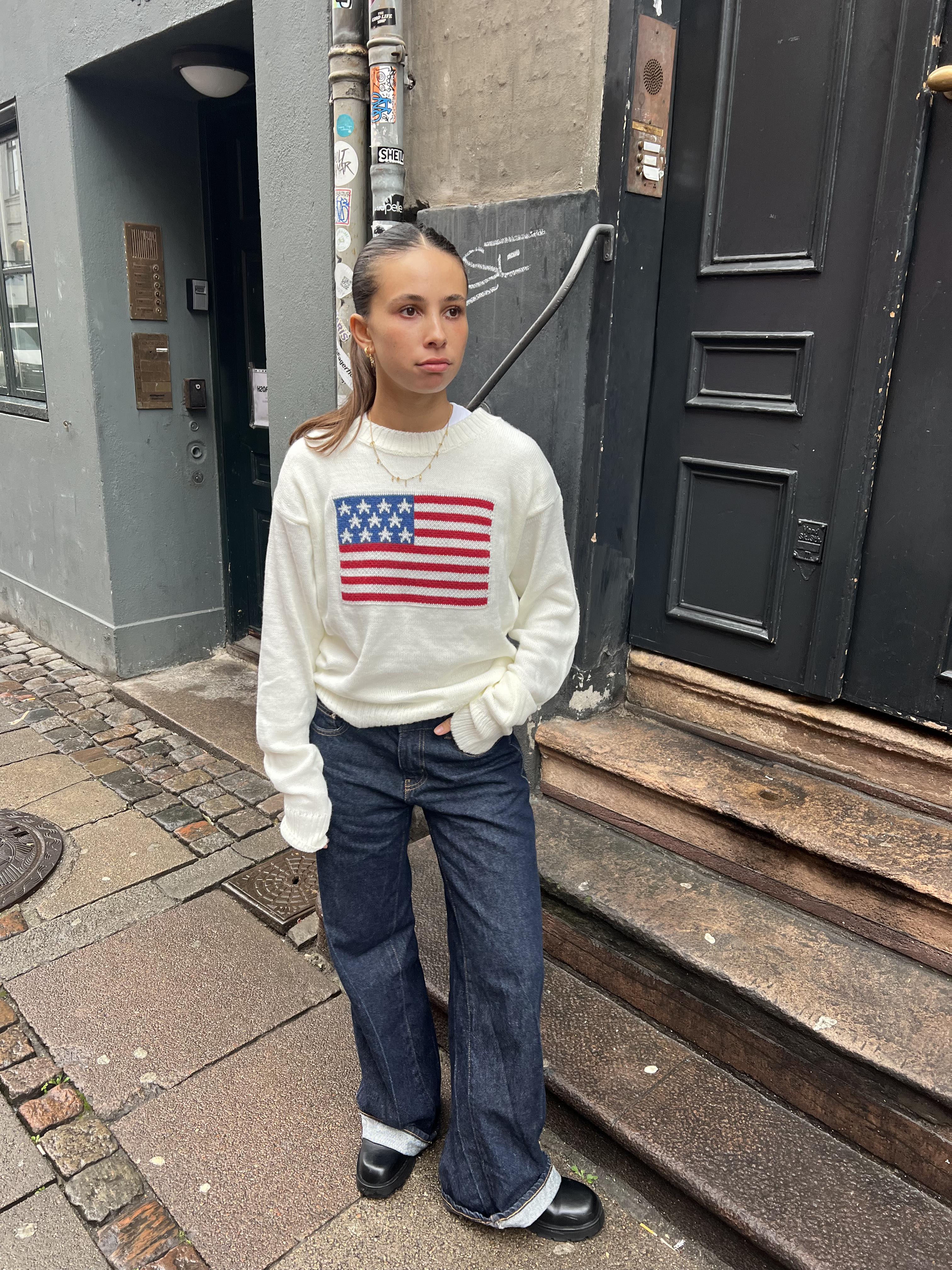 US flag strik - Hvid - Image 3