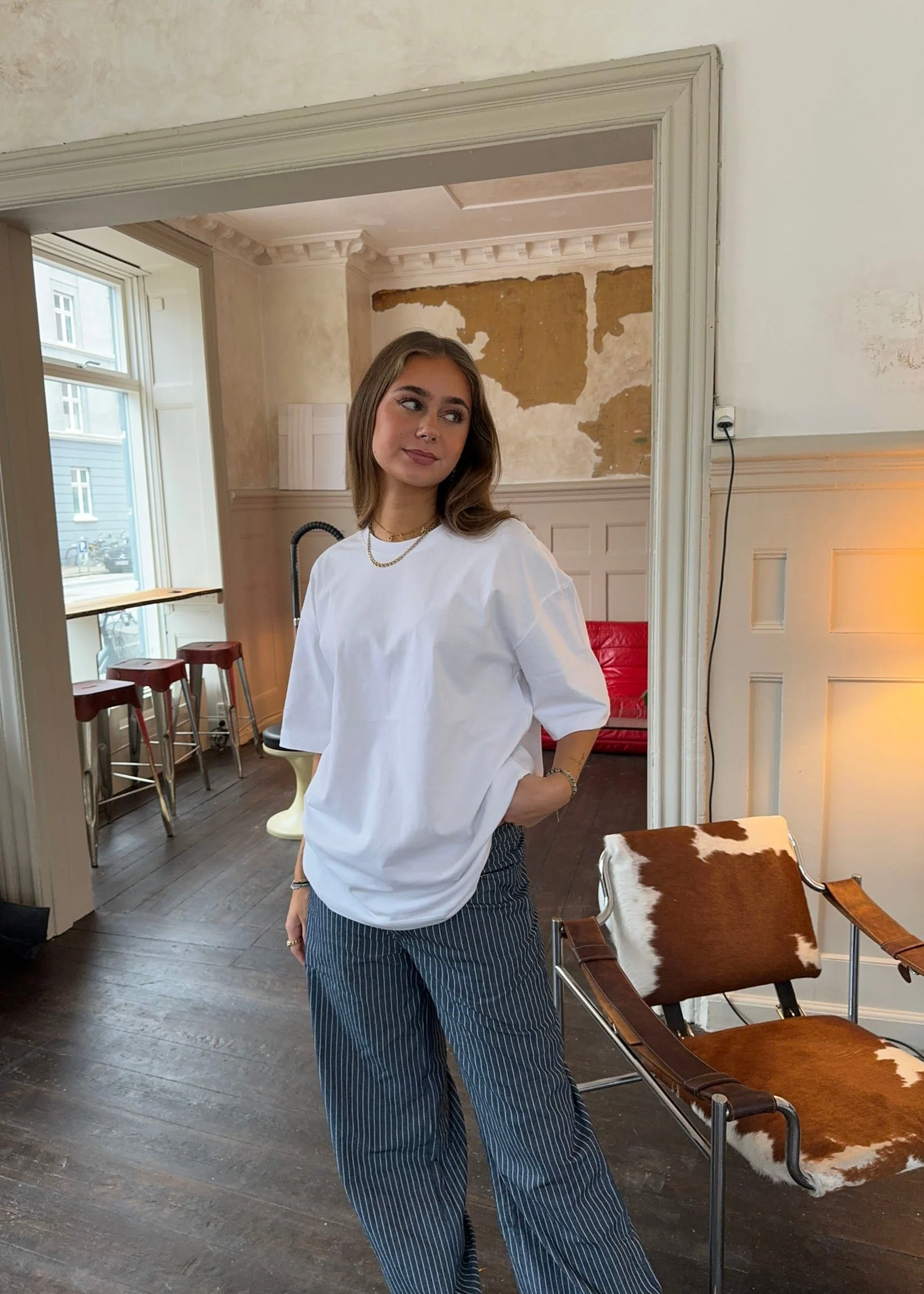 Zinnia oversized t-shirt - Hvid - Image 2