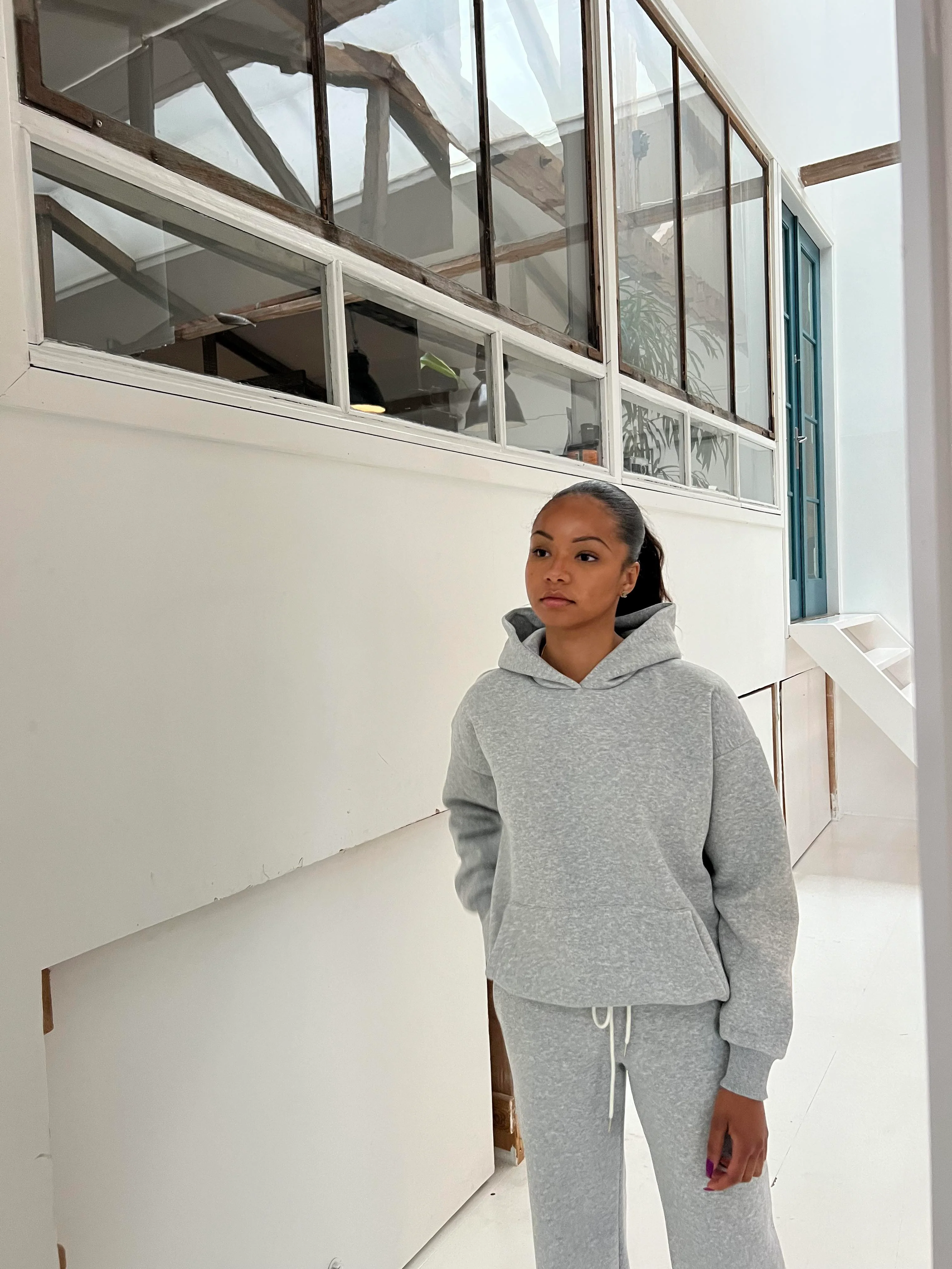 Anelise hoodie - GrĂĄ melange - Image 10