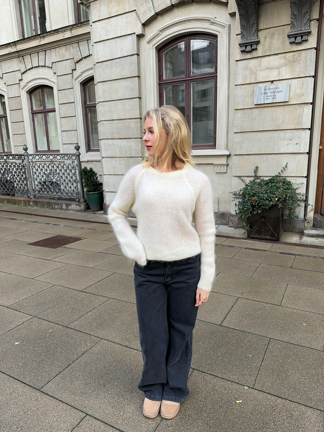 Zuzanna mohair striktrøje - Hvid - Image 6