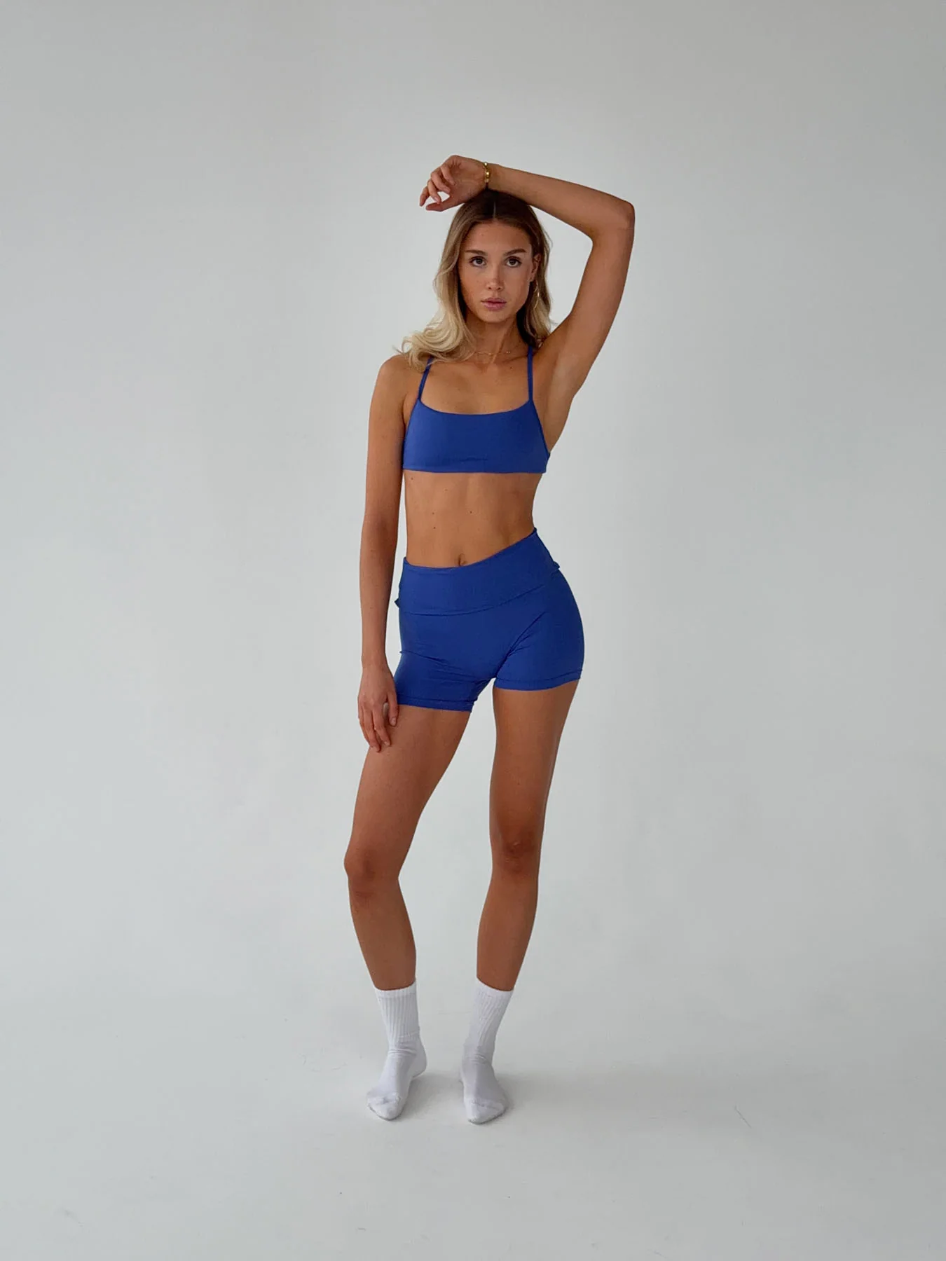 Folded essential shorts - Royal blue - Image 3