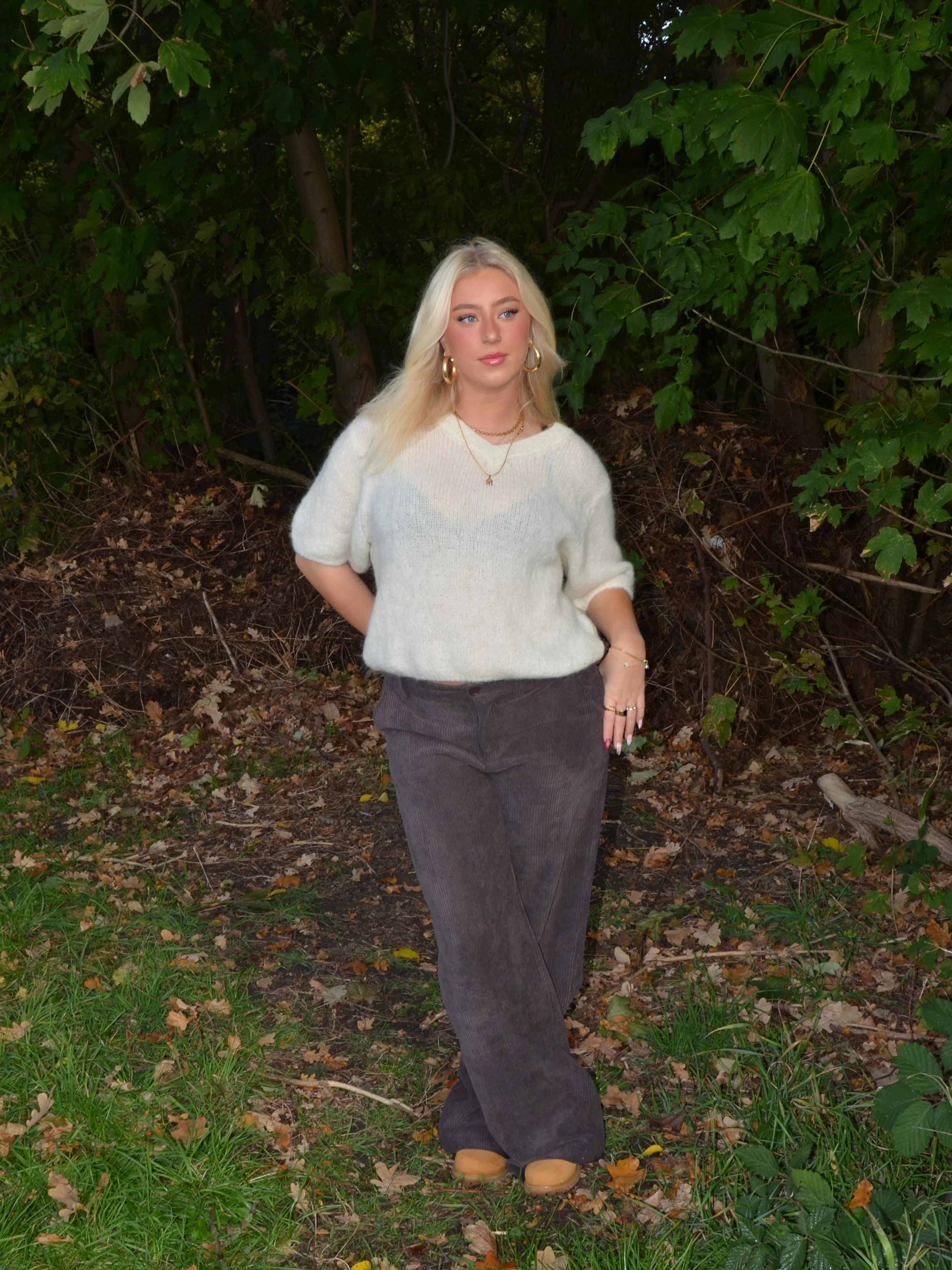 Rancy strikket mohair t-shirt - Off white - Image 7