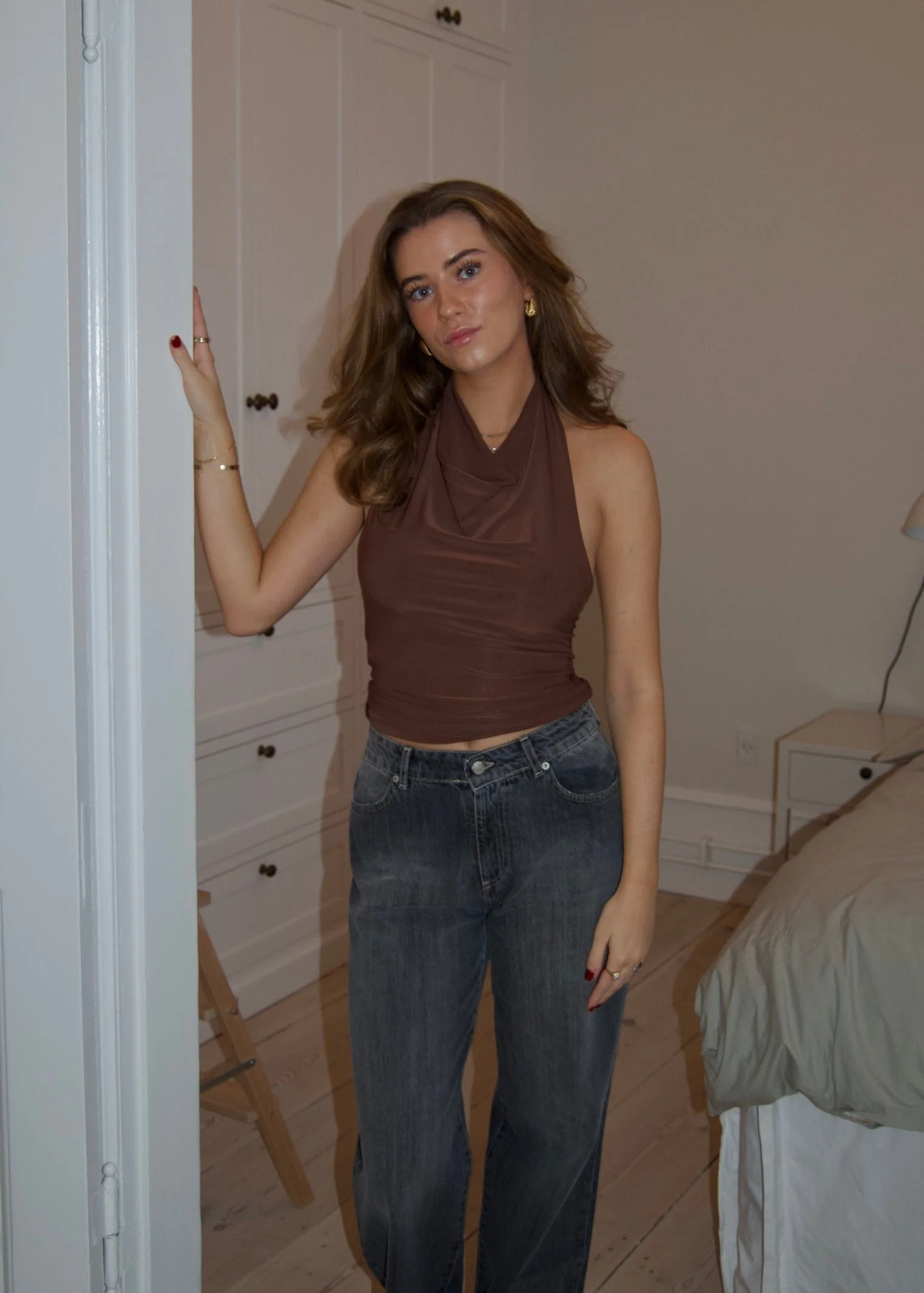 Dora halterneck top - Brun - Image 5