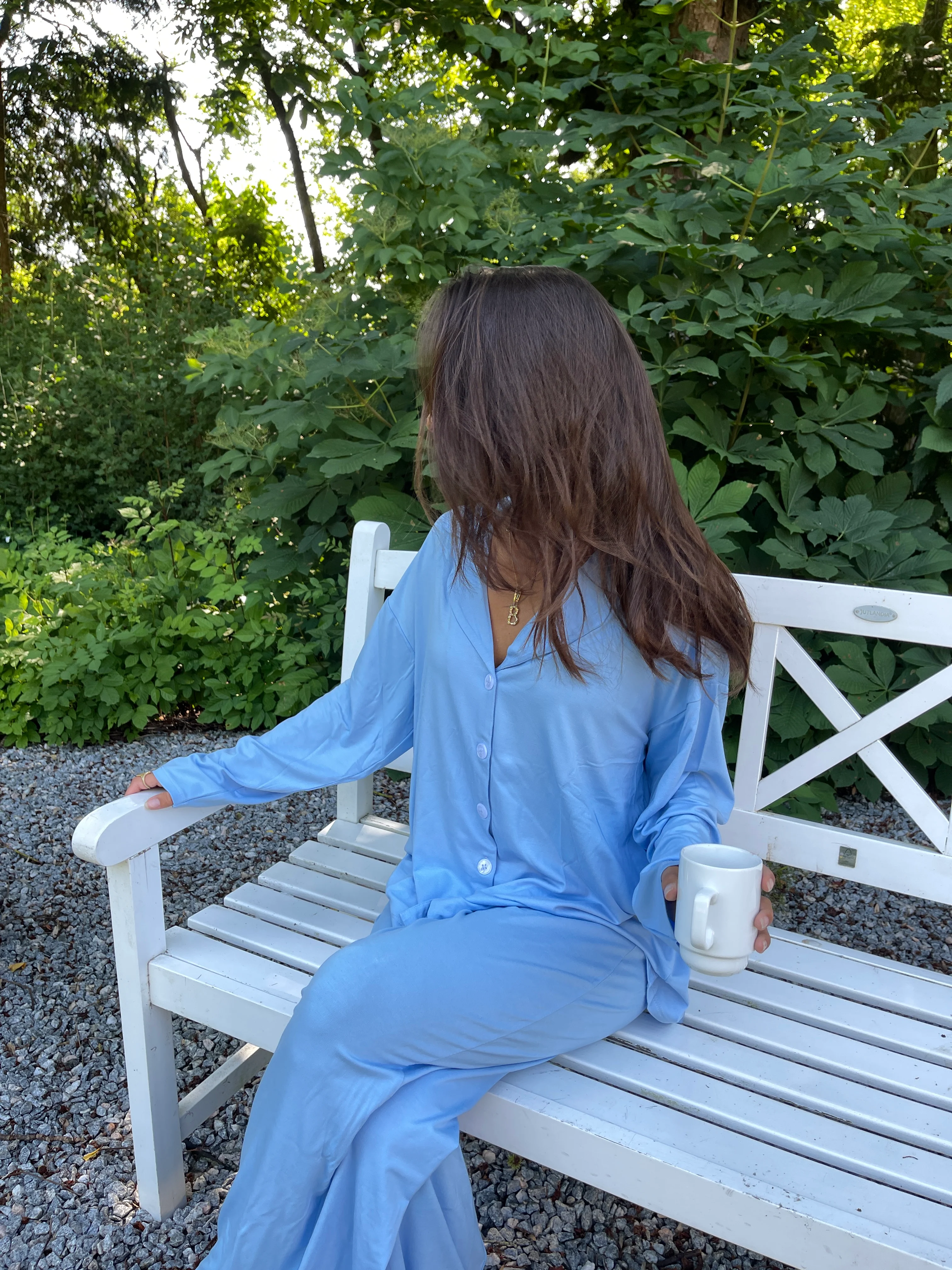 Laura pyjamasskjorte - Lyseblå - Image 3