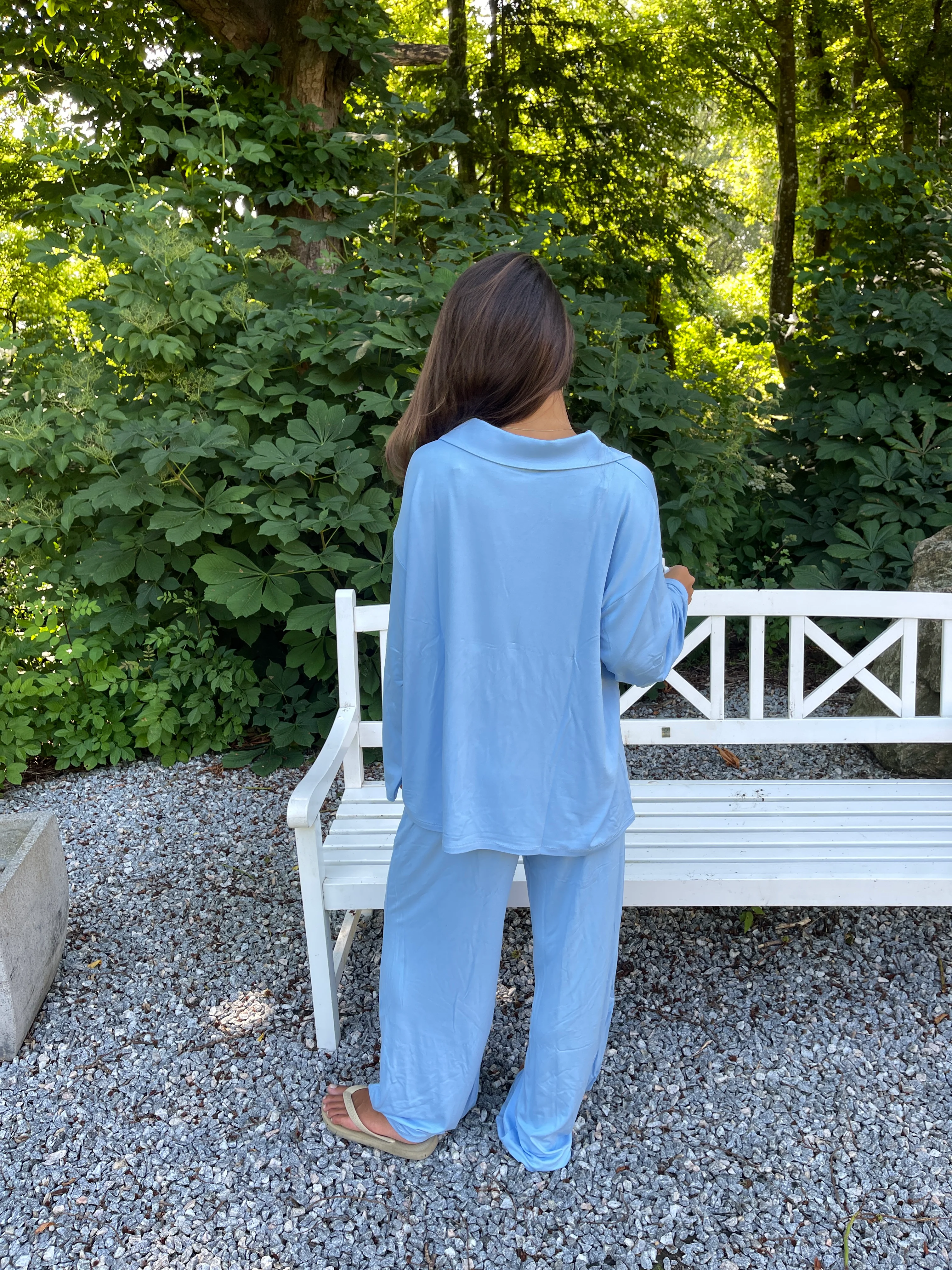 Laura pyjamasskjorte - Lyseblå - Image 8