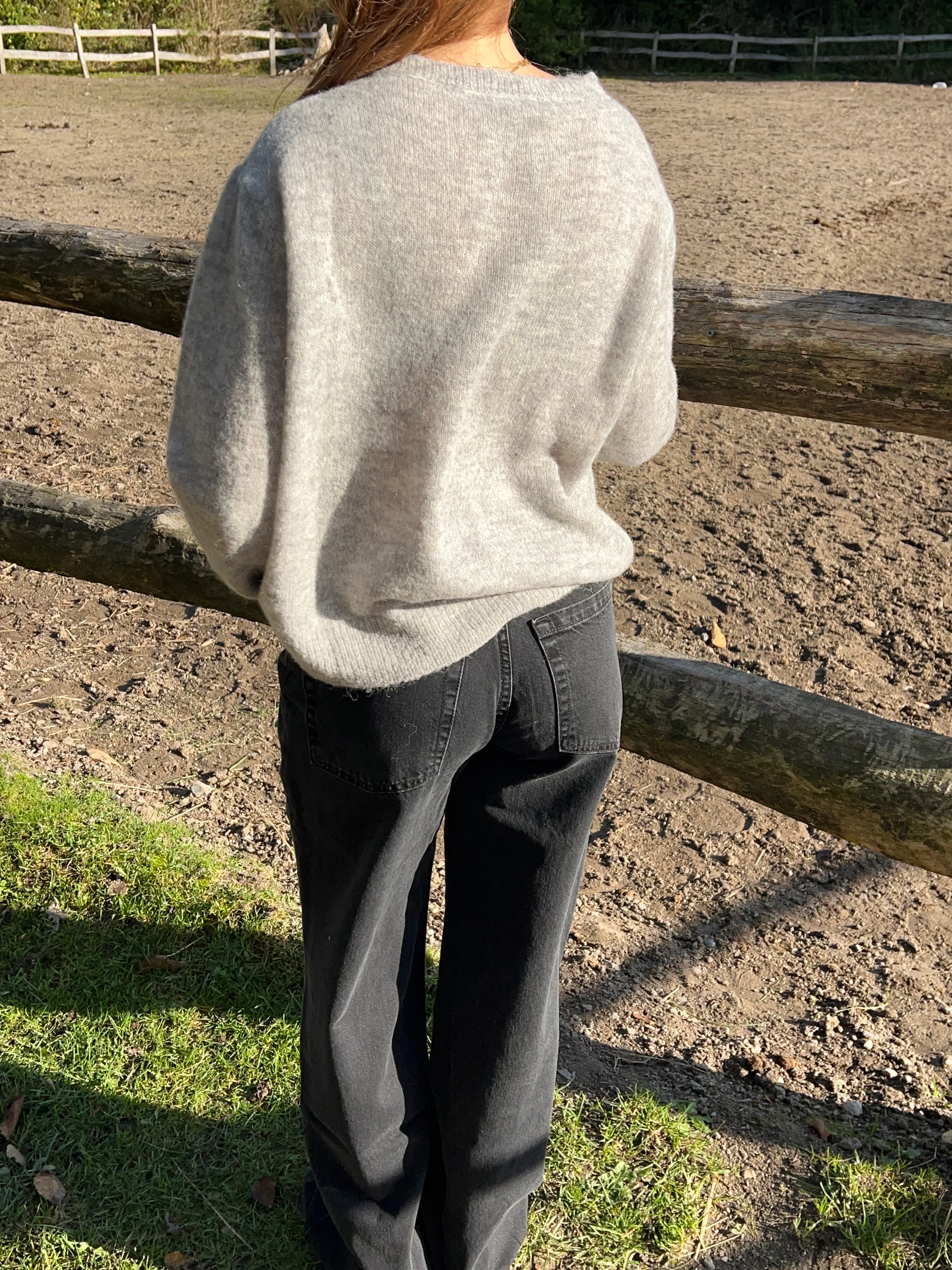 Trine cardigan i uld - Lysegrå - Image 7