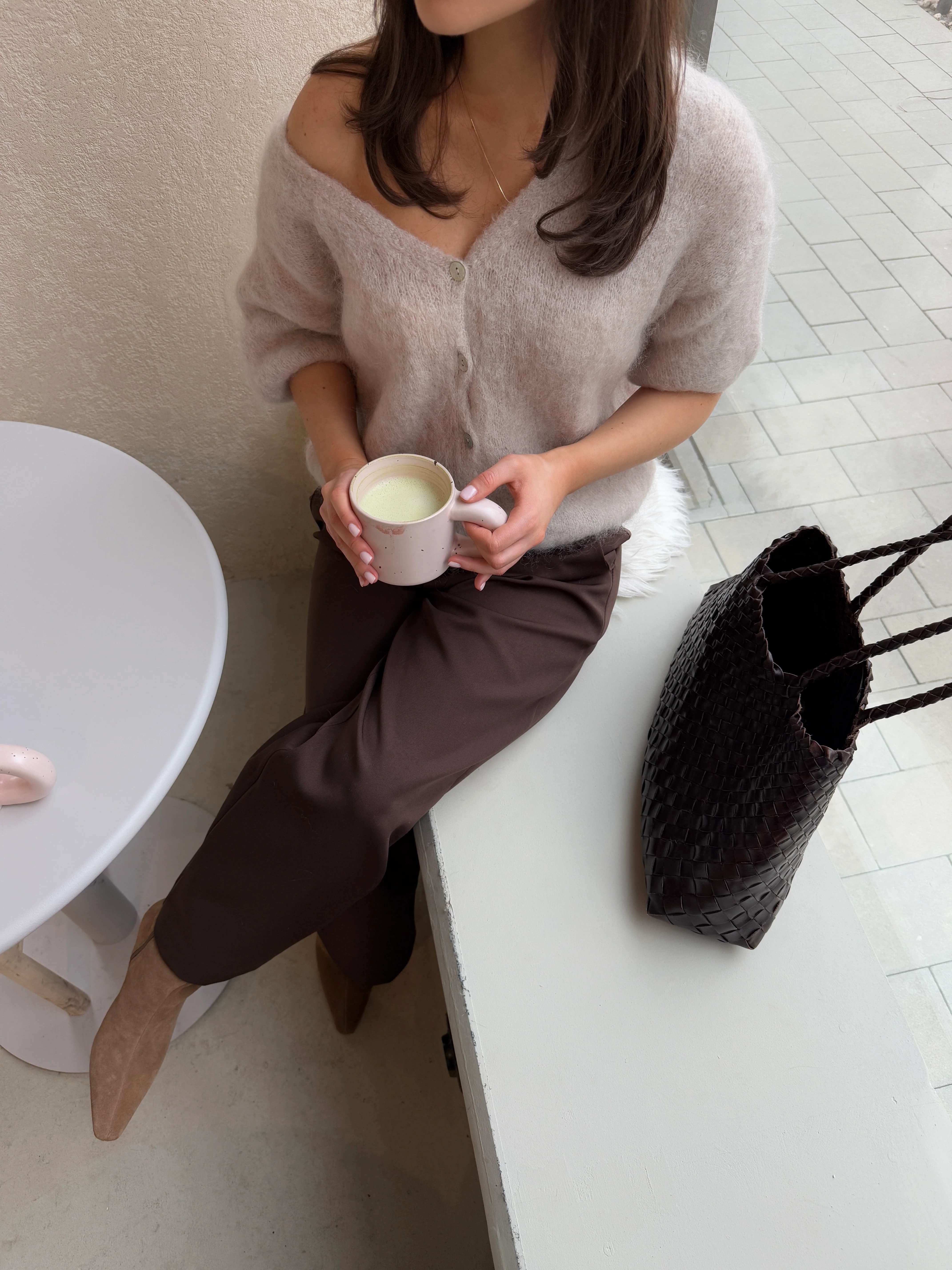 Annaly mohair cardigan - Beige - Image 5