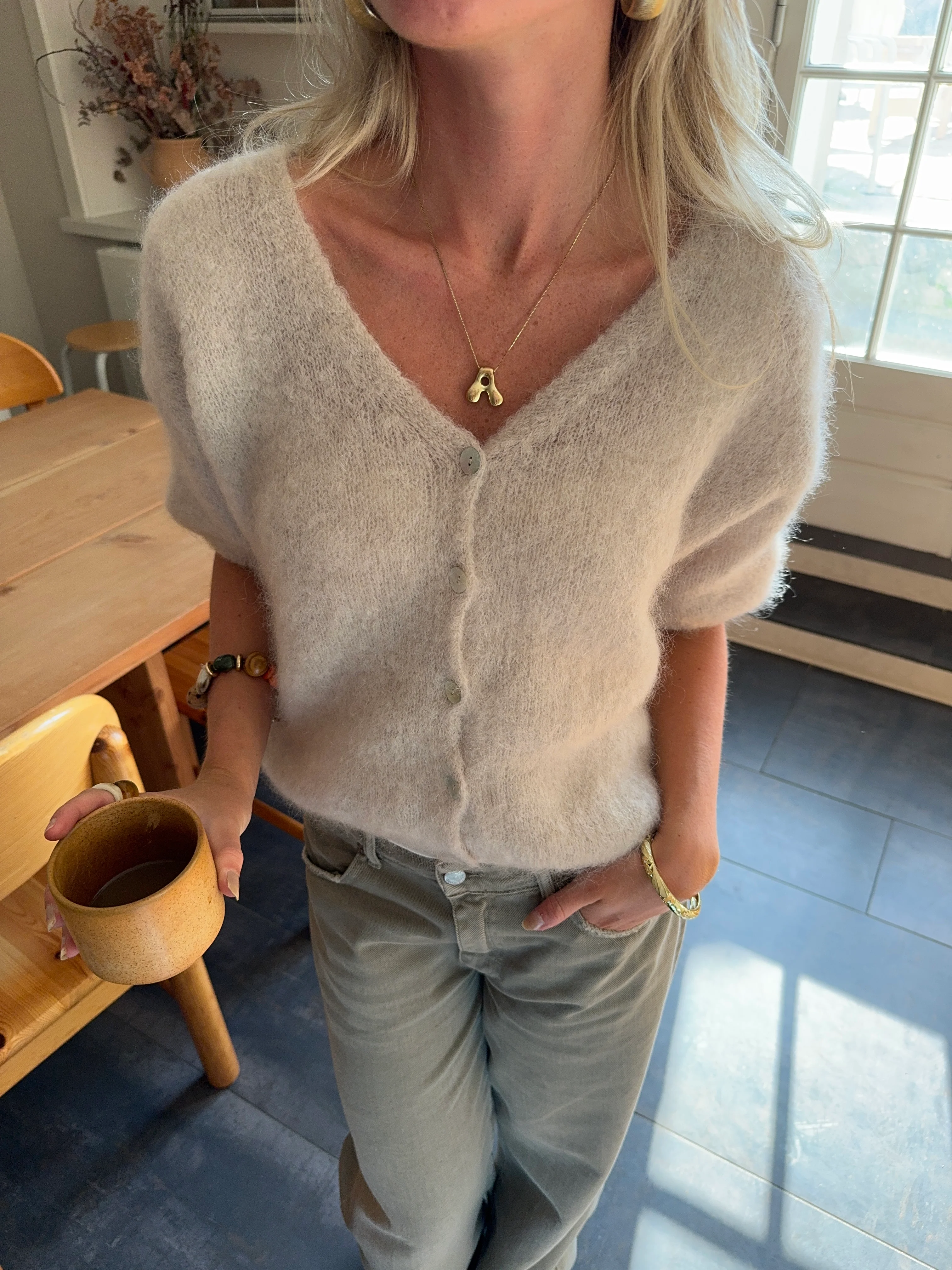 Annaly mohair cardigan - Beige - Image 8