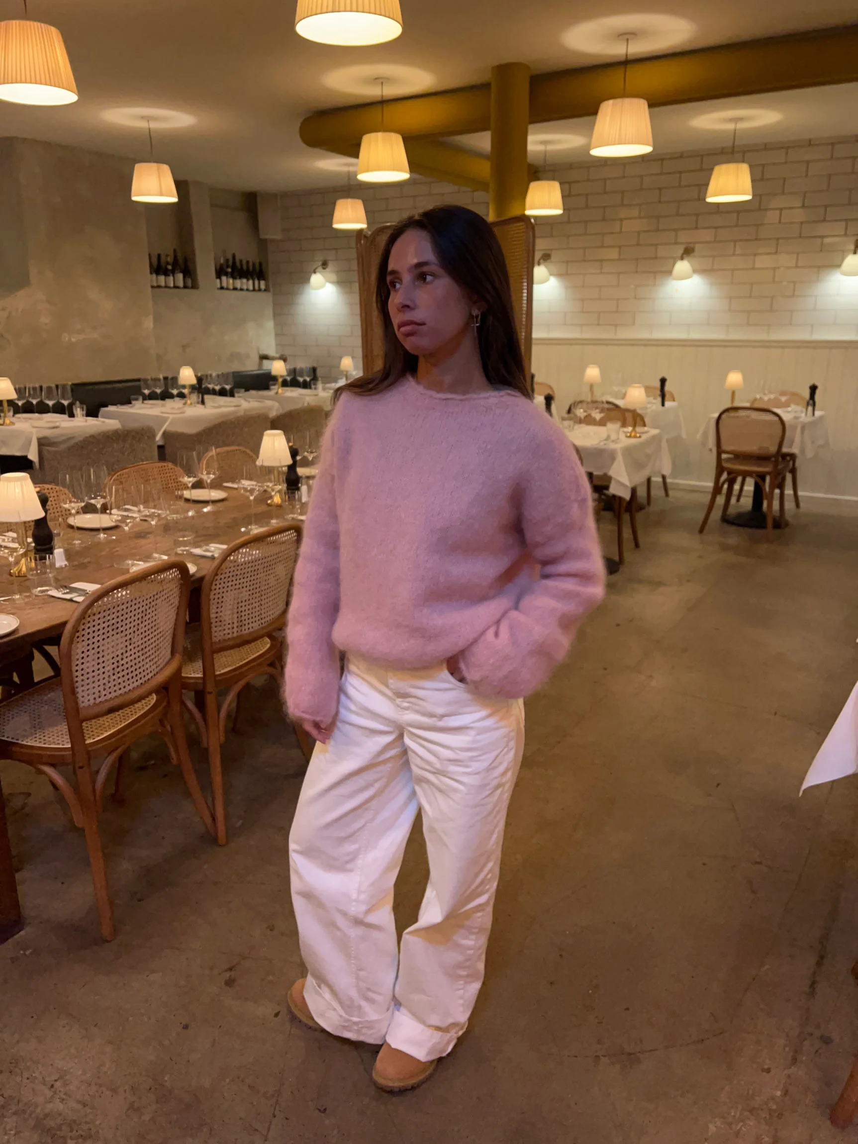 Elara striktrøje i mohair - Lyserød - Image 2