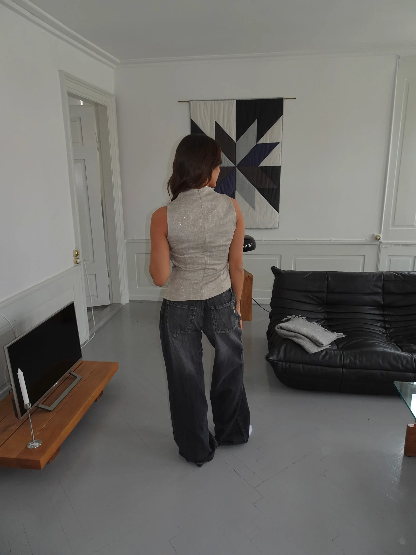 Louise top - Taupe - Image 3