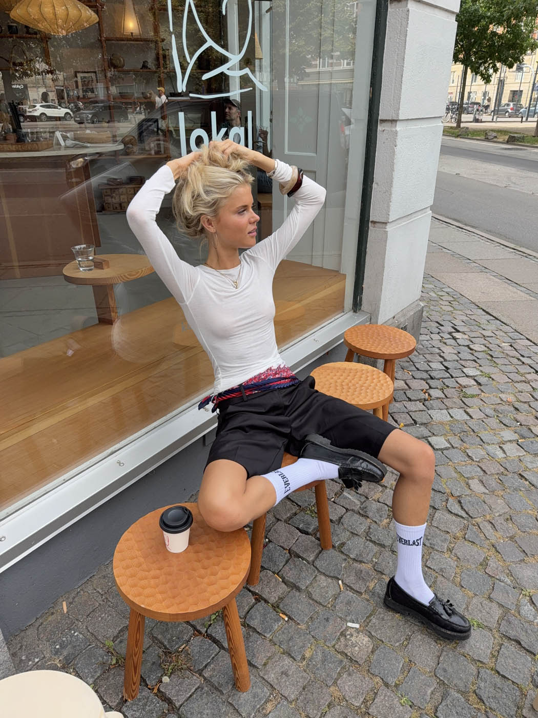 Kaia langærmet cashmere bluse - Hvid - Image 7