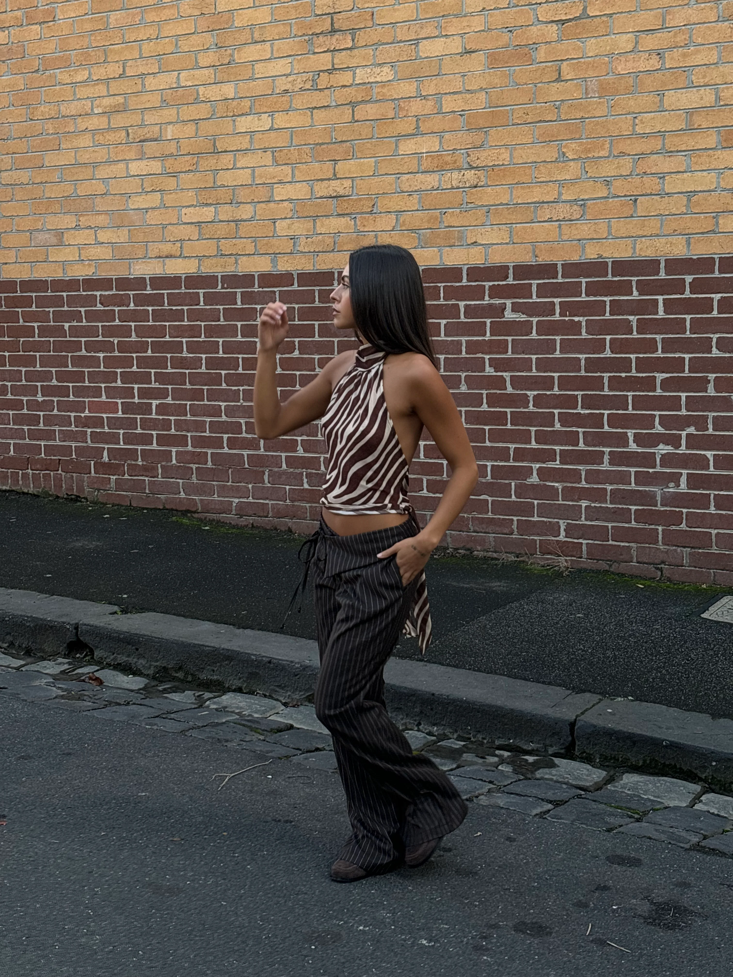 Zira top med dyreprint - Brun/beige - Image 9