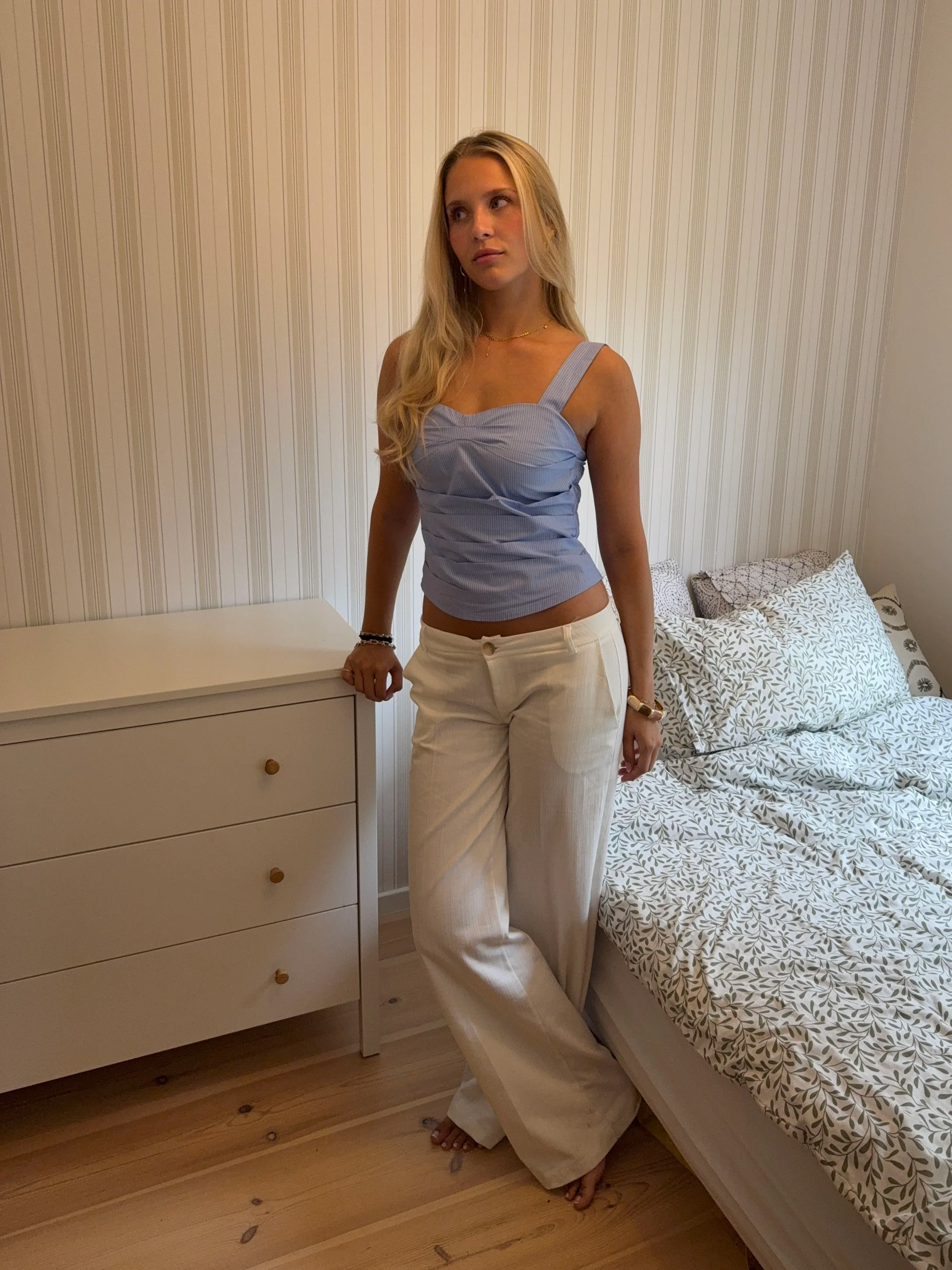 Sofie top med striber - Blå - Image 10
