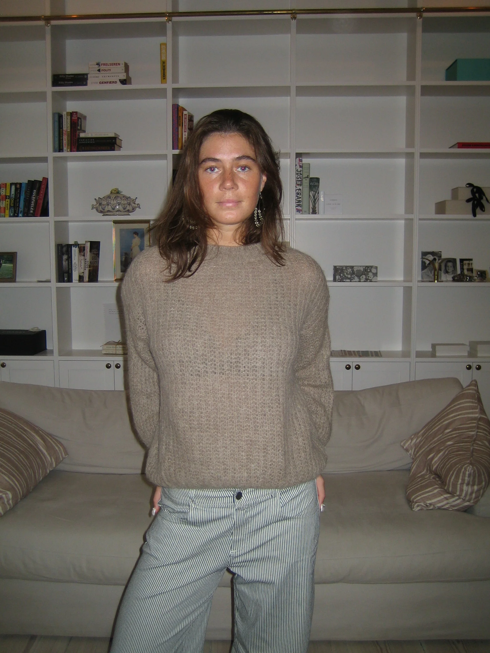 Elina striktrøje - Beige - Image 2