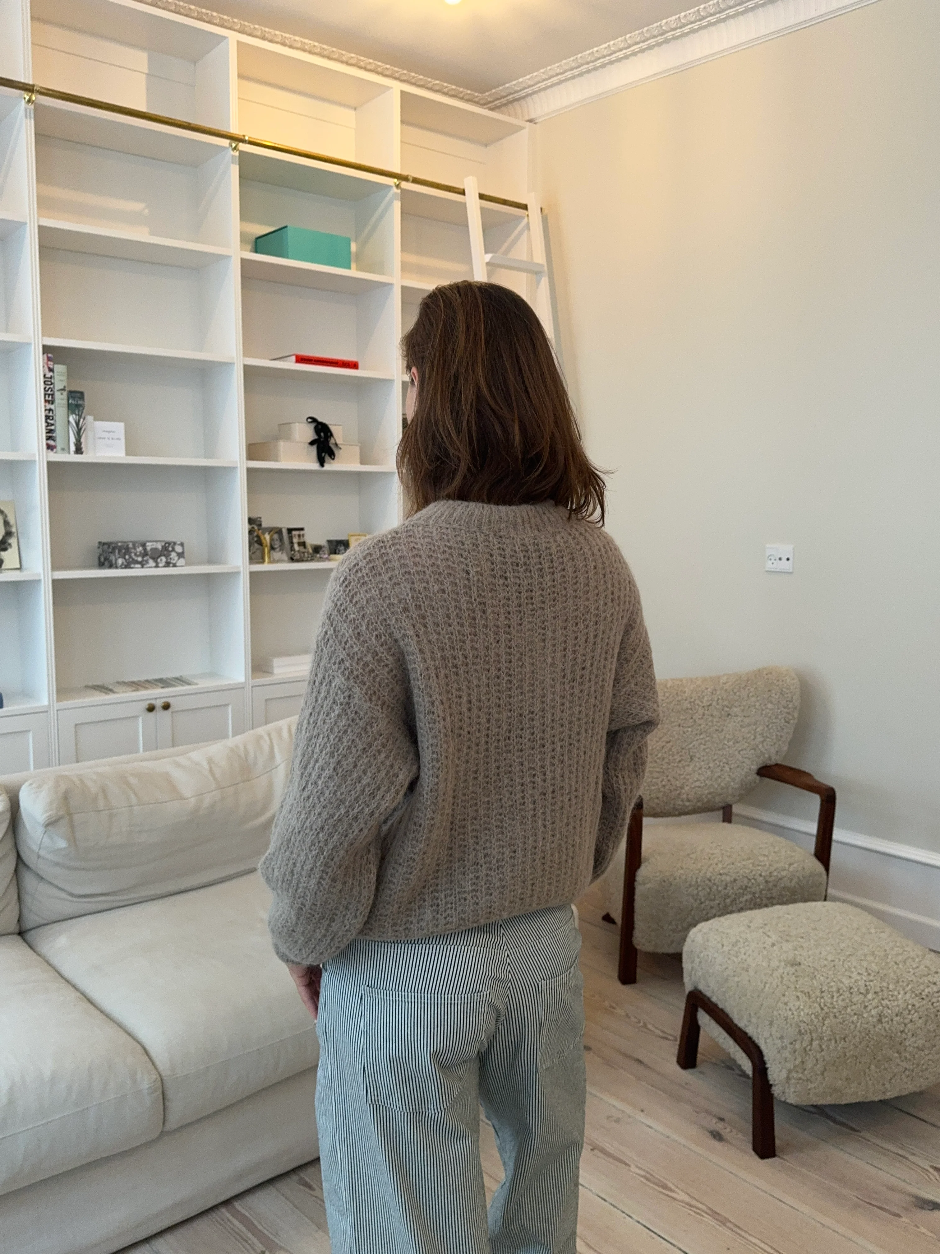Elina striktrøje - Beige - Image 7