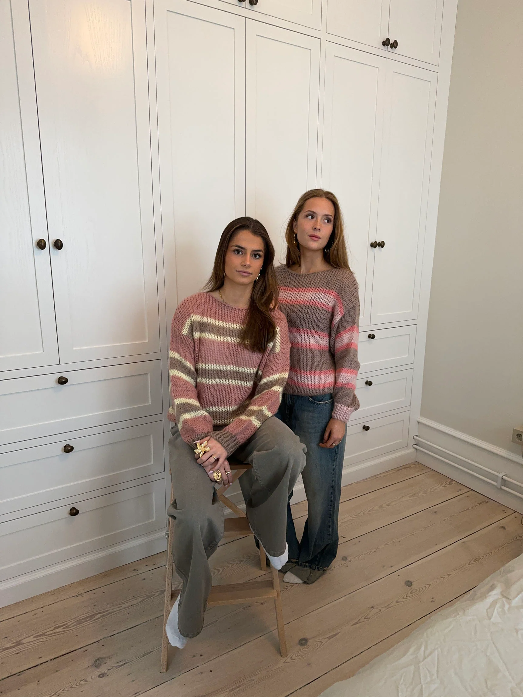Evelina striktrøje - Pink/gul/brun - Image 6