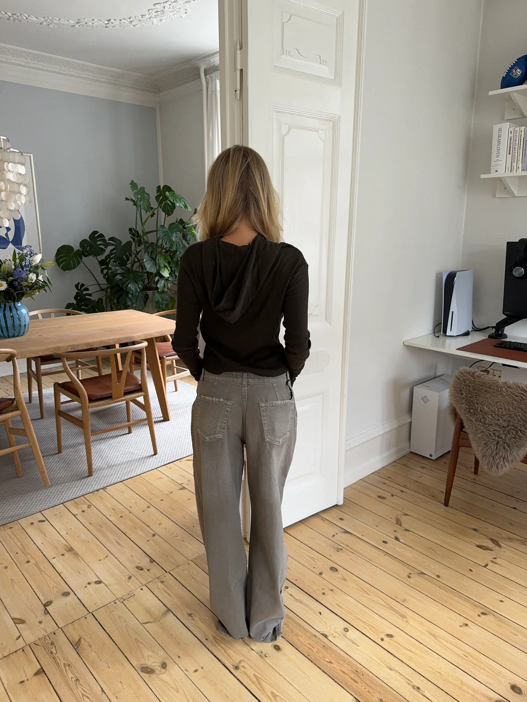 Isaline ribbet hoodie med zip - Brun - Image 6