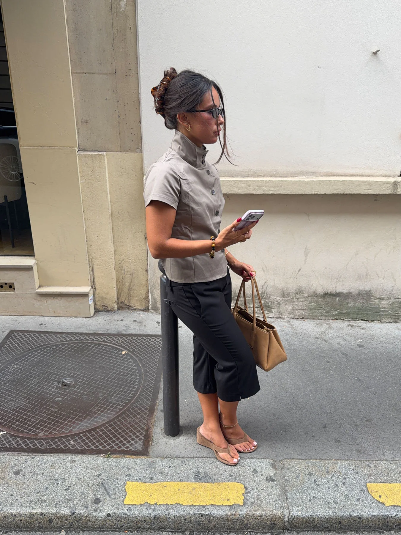 Maxima skjorte med knapper - Taupe - Image 5