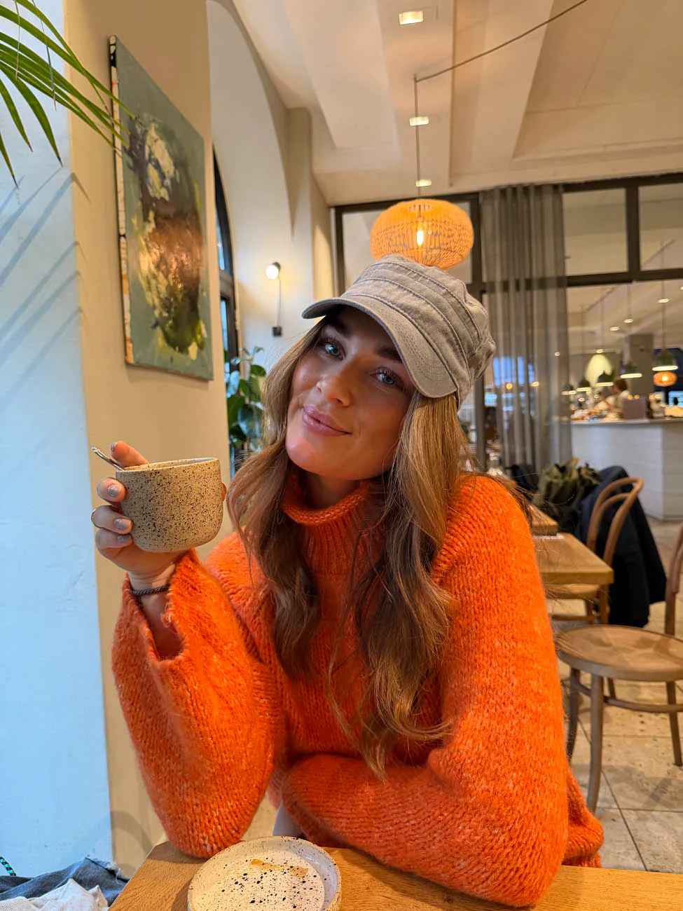 Aire striktrøje med turtleneck - Orange - Image 2