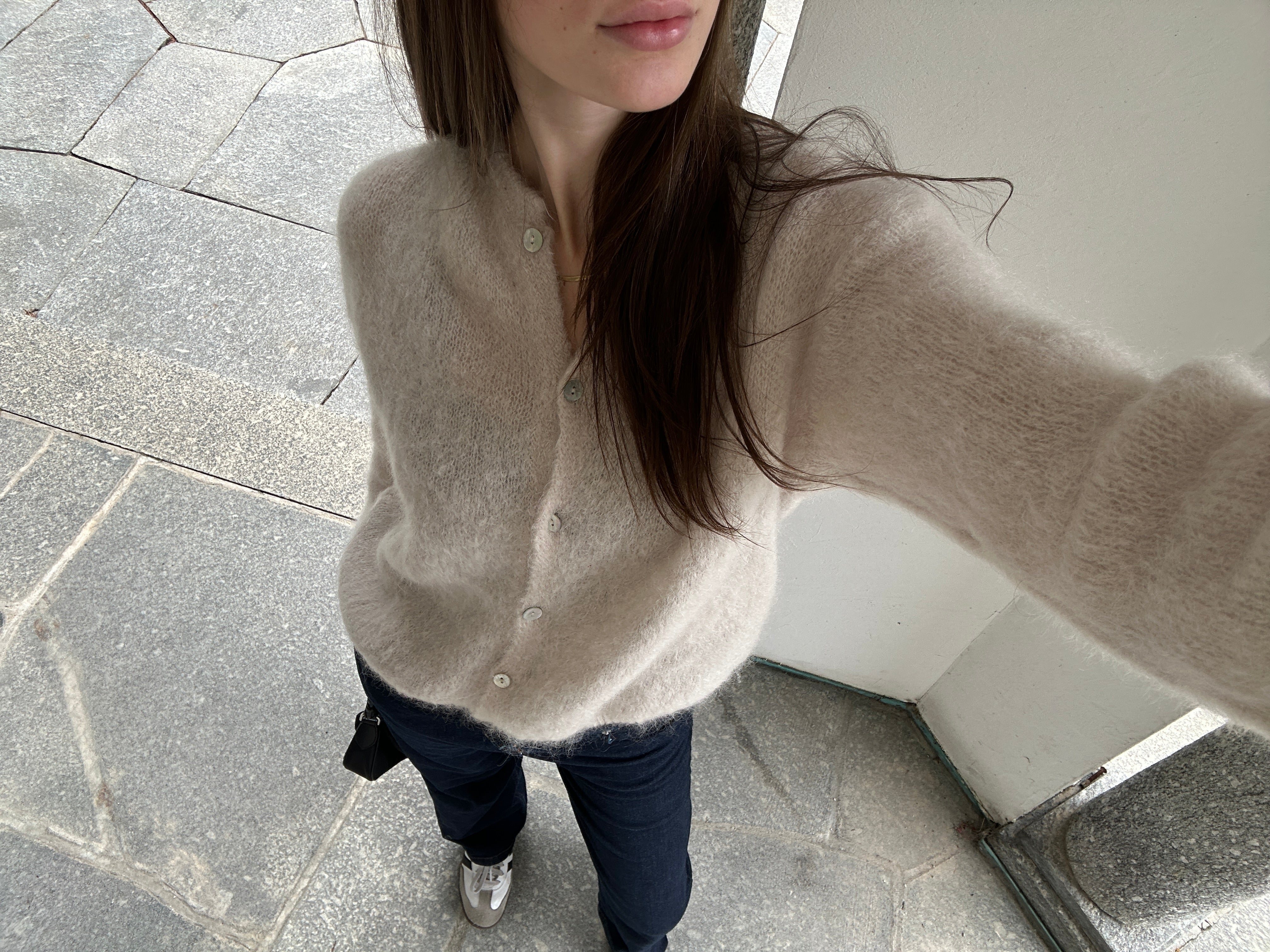 Jamilla mohair cardigan - Beige - Image 10