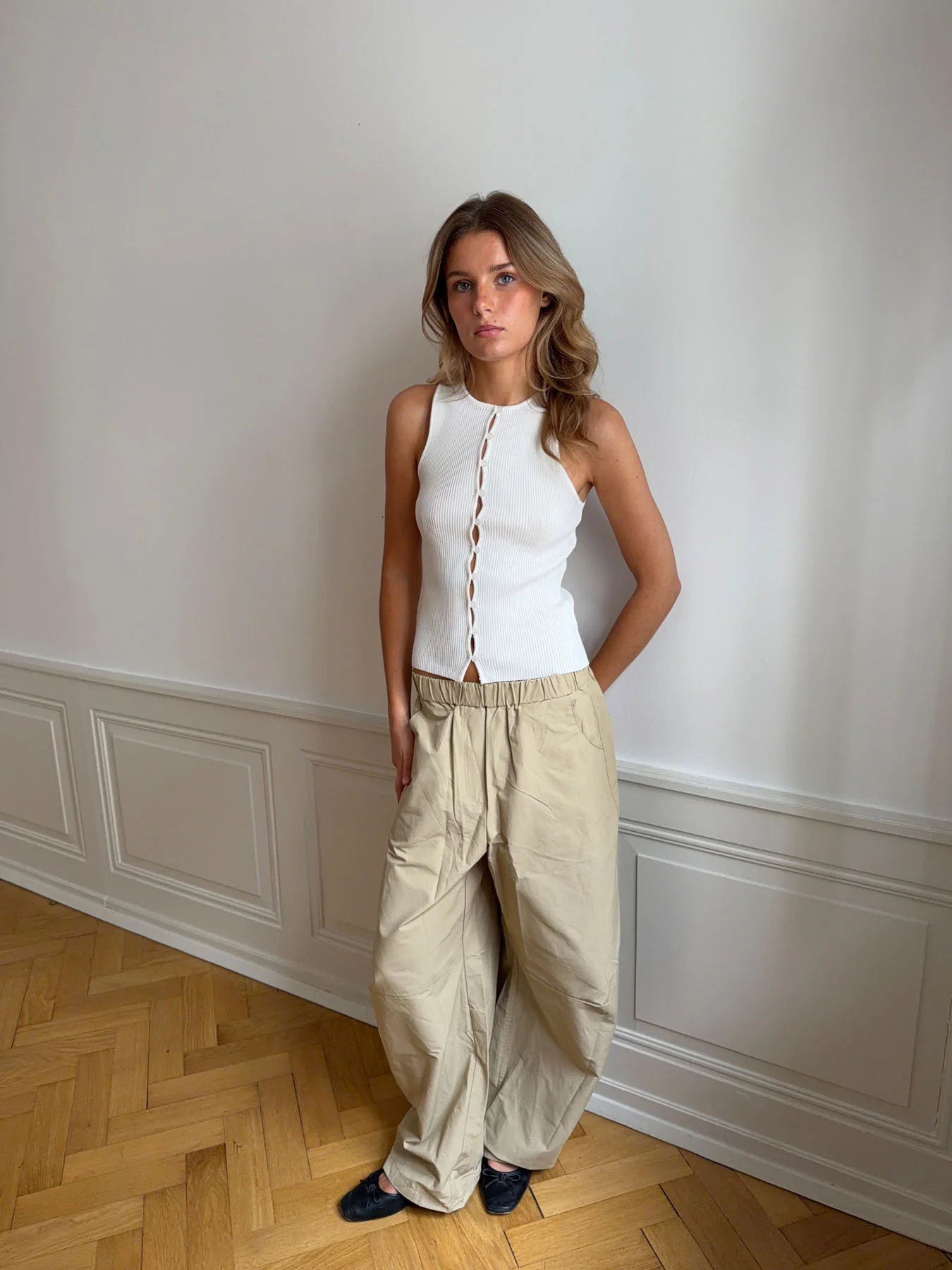 Lali top med knapper - Hvid - Image 4