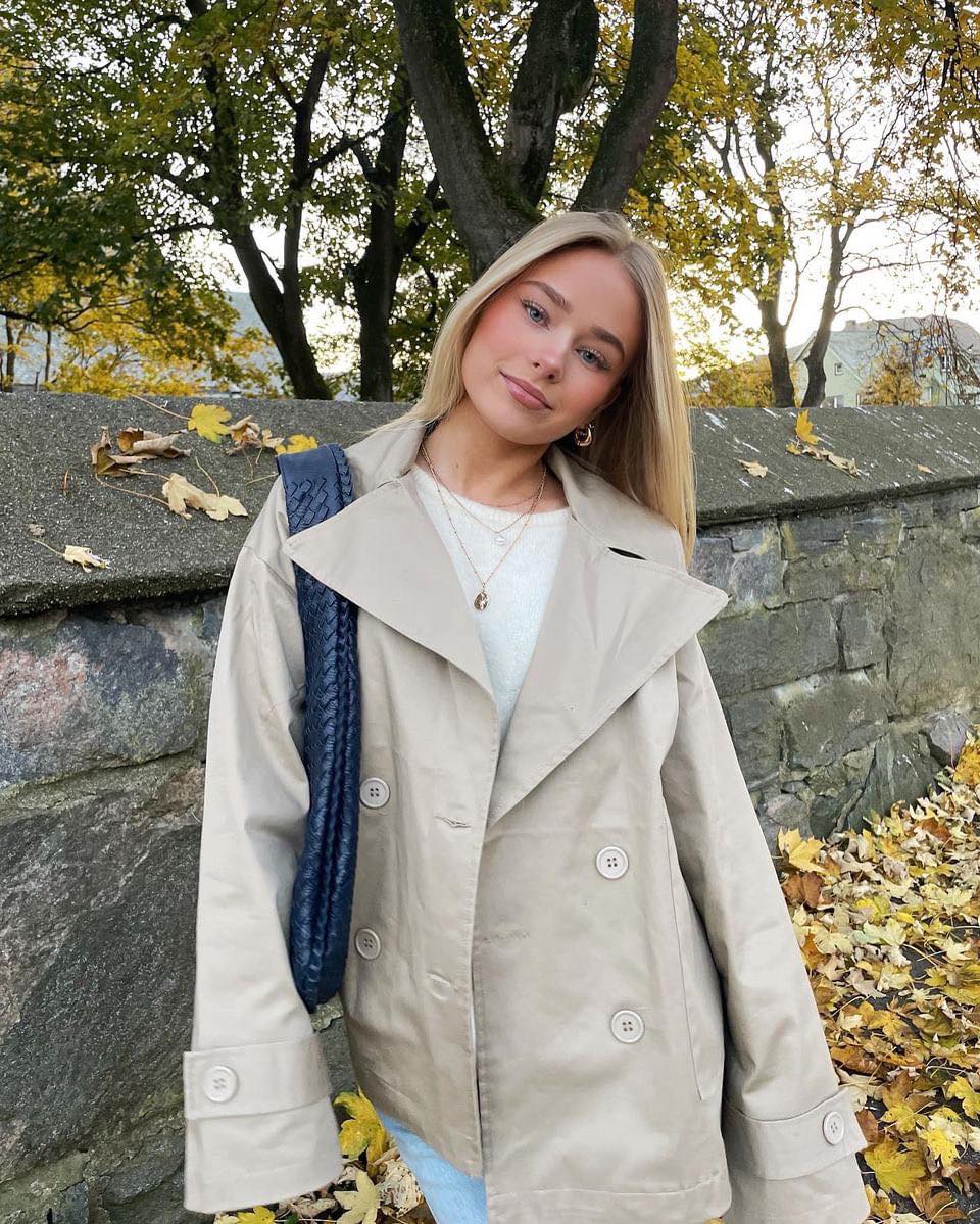 Catinka kort trenchcoat - Sand