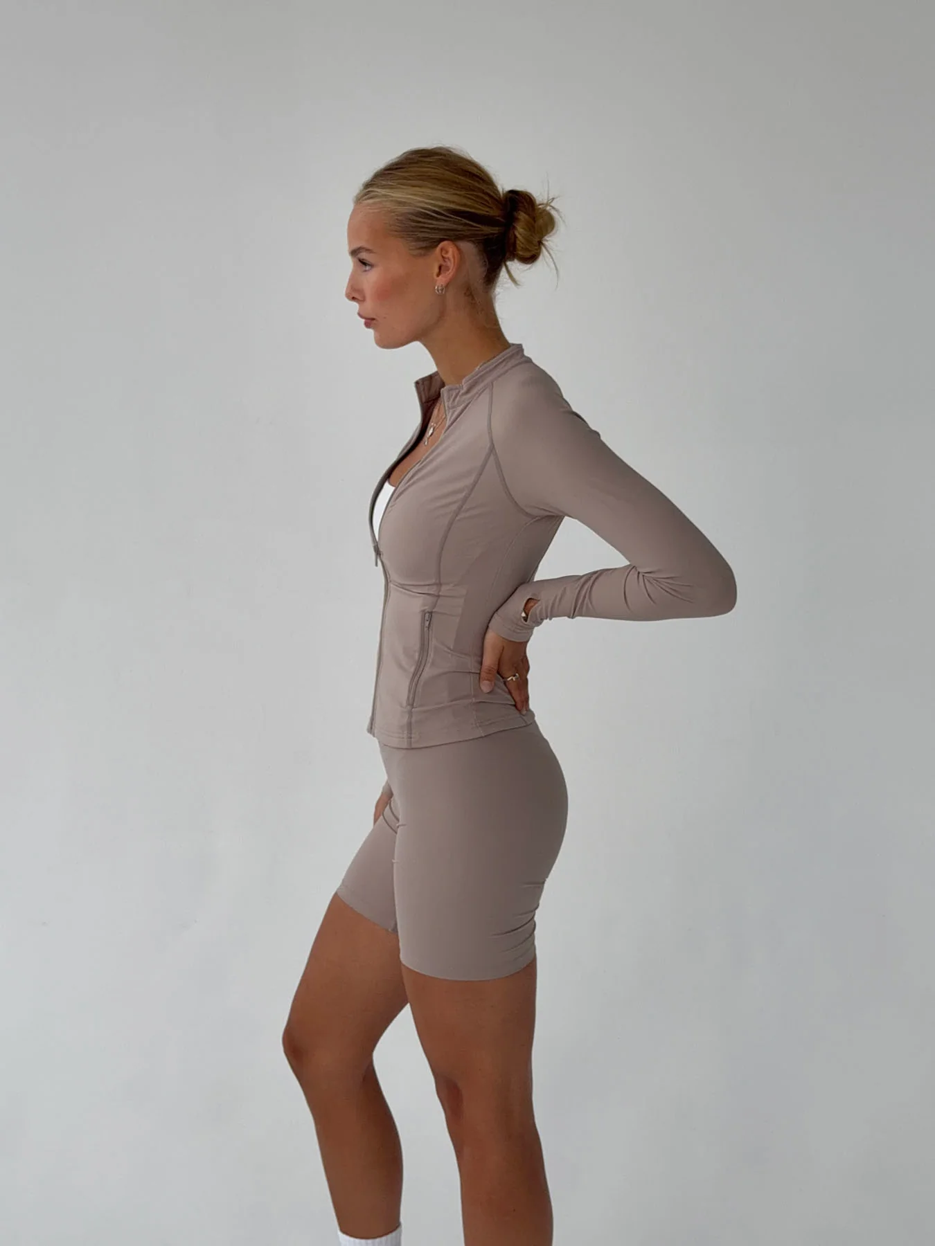 Essential zip up jakke - Ash - Image 13